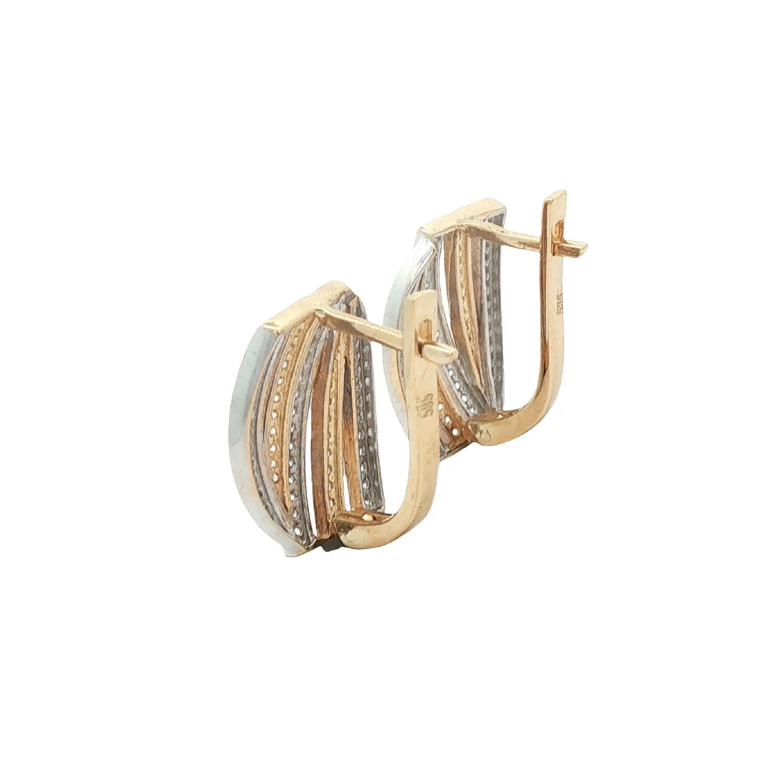 Ohrringe Bicolor mit Zirkonia Ohrringe Bicolor mit Zirkonia