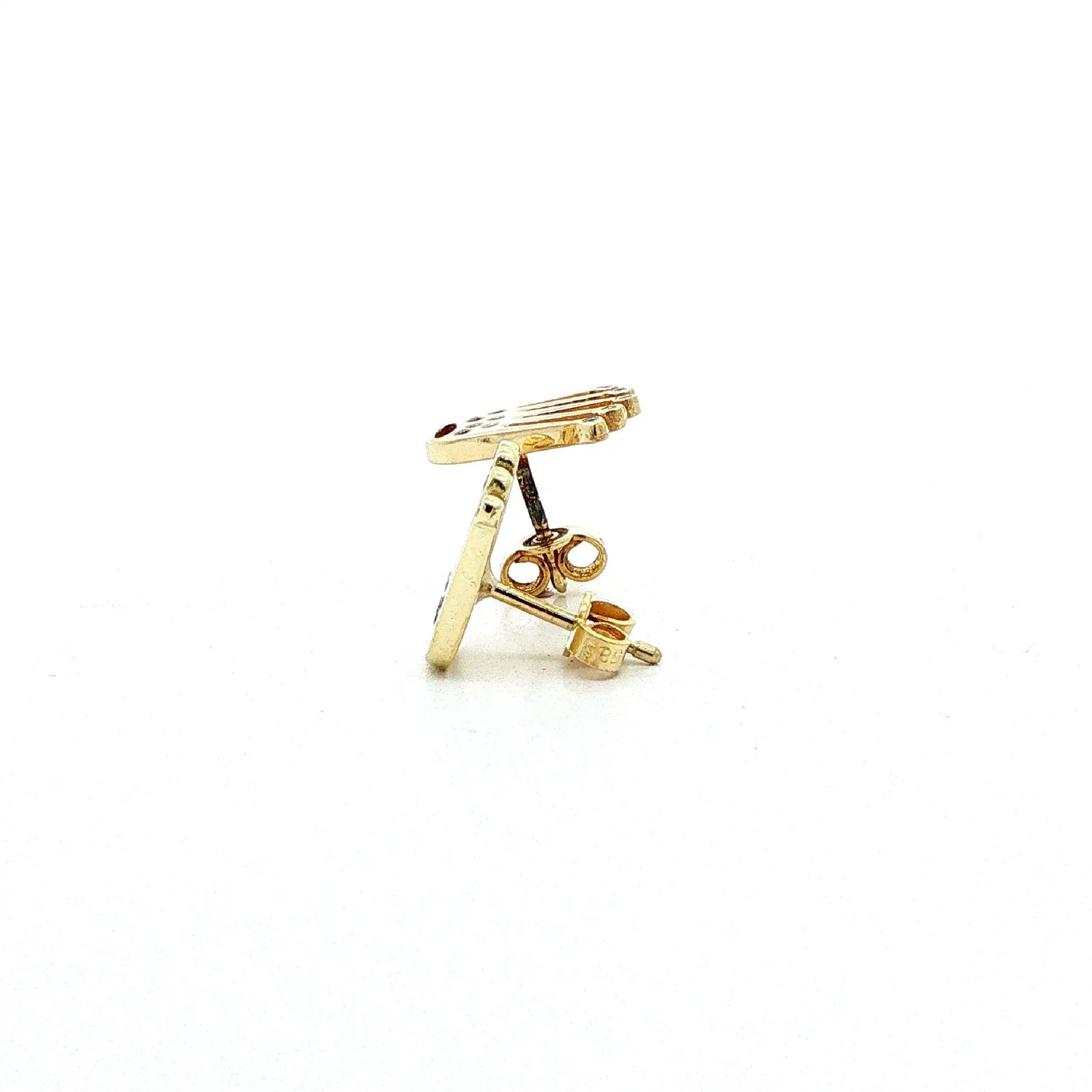 Ohrstecker Gelbgold Krone mit Brillanten Ohrstecker Gelbgold Krone mit Brillanten