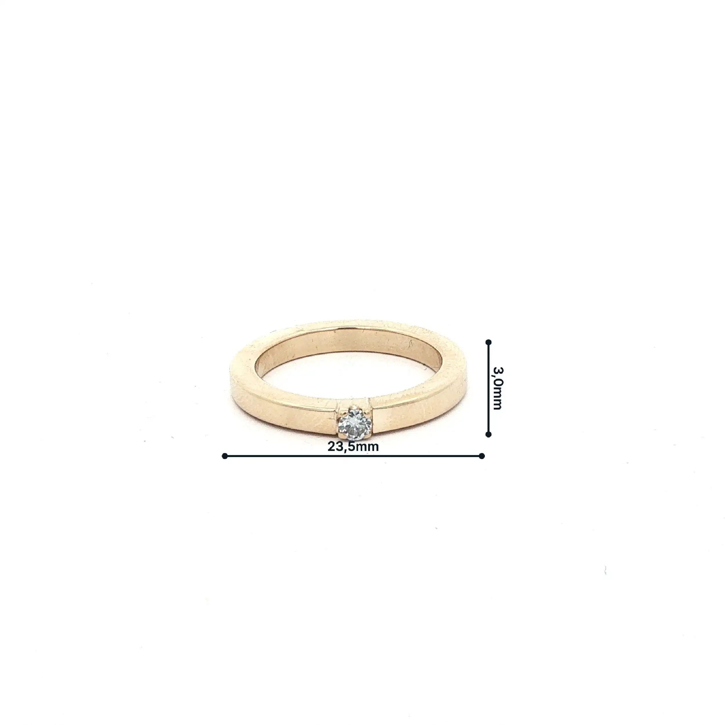 Ring Gelbgold mit Solitär Brillant