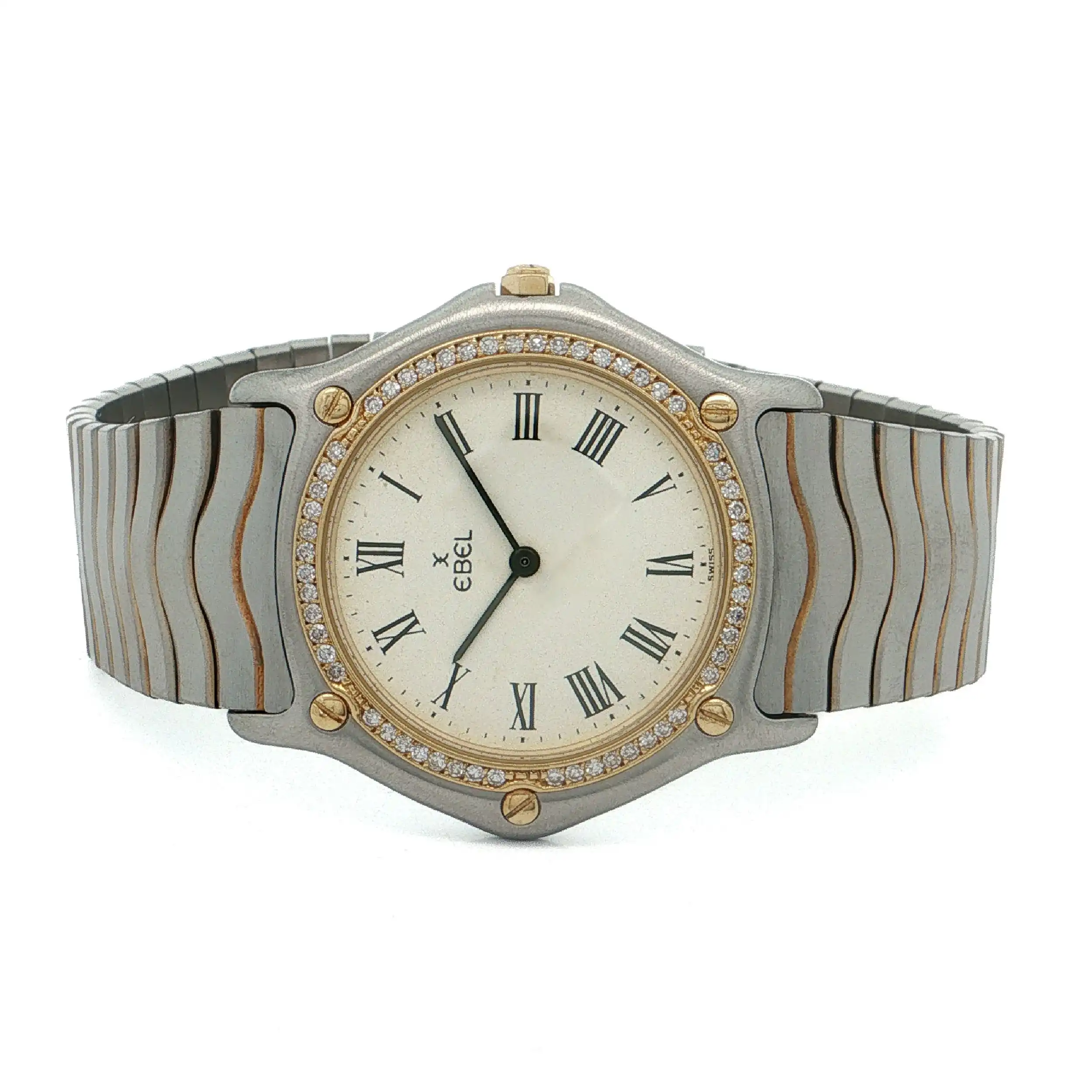 Damenuhr Ebel Sport Wave mit Diamant Lünette Damenuhr Ebel Sport Wave mit Diamant Lünette