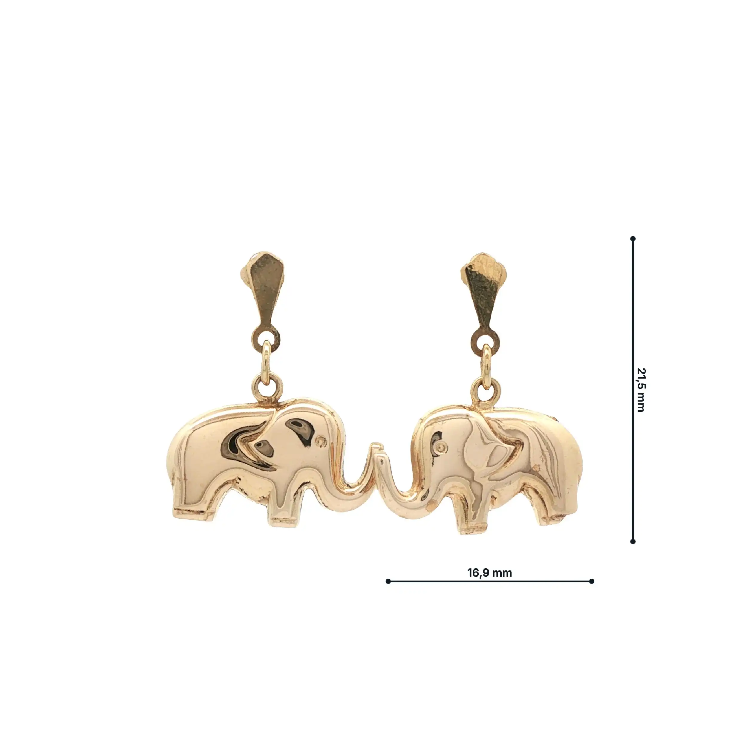 Ohrhänger Gelbgold Elefant