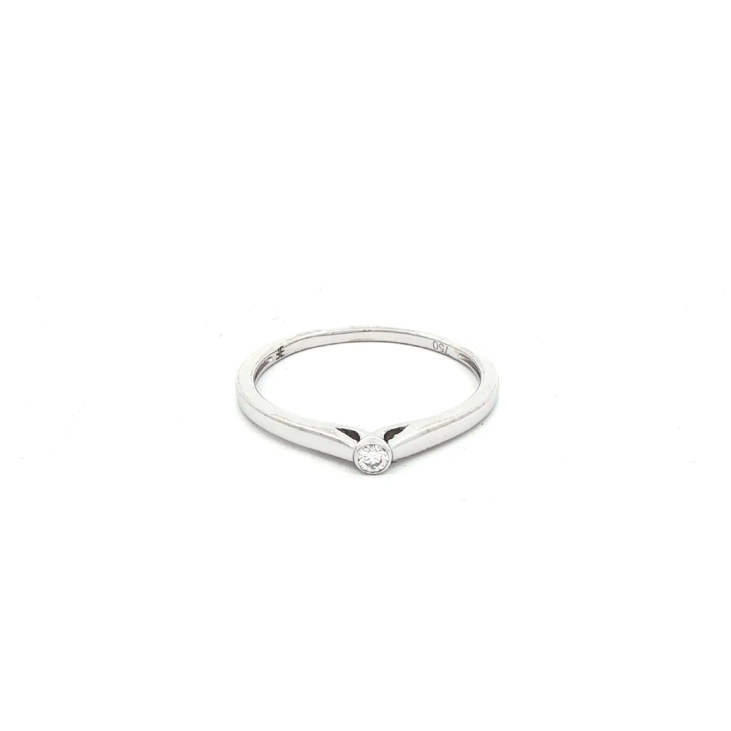 Solitärring Weißgold mit Brillant 0,05ct