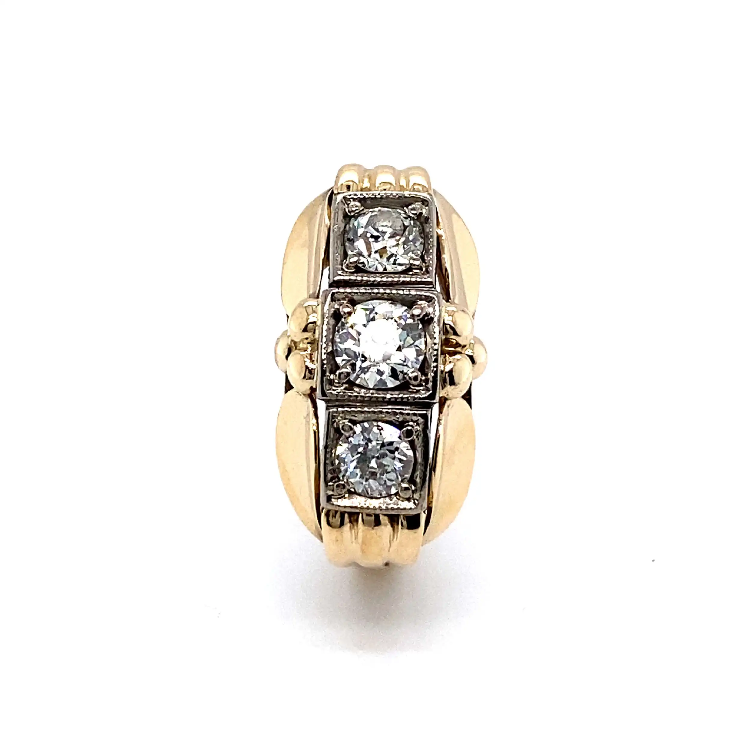 Ring Bicolor mit Altschliffdiamanten Ring Bicolor mit Altschliffdiamanten