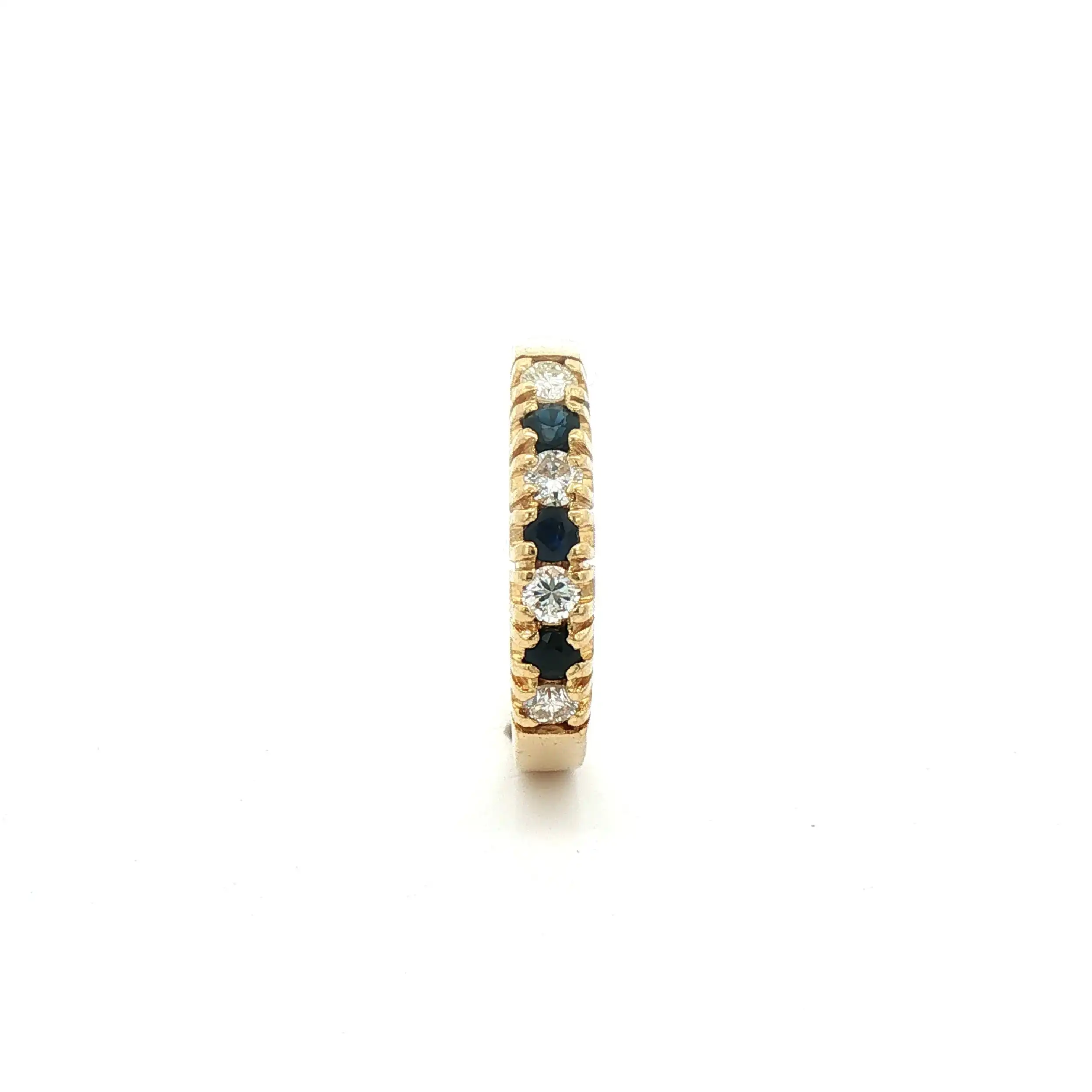 Ring Gelbgold mit Saphir und Brillanten