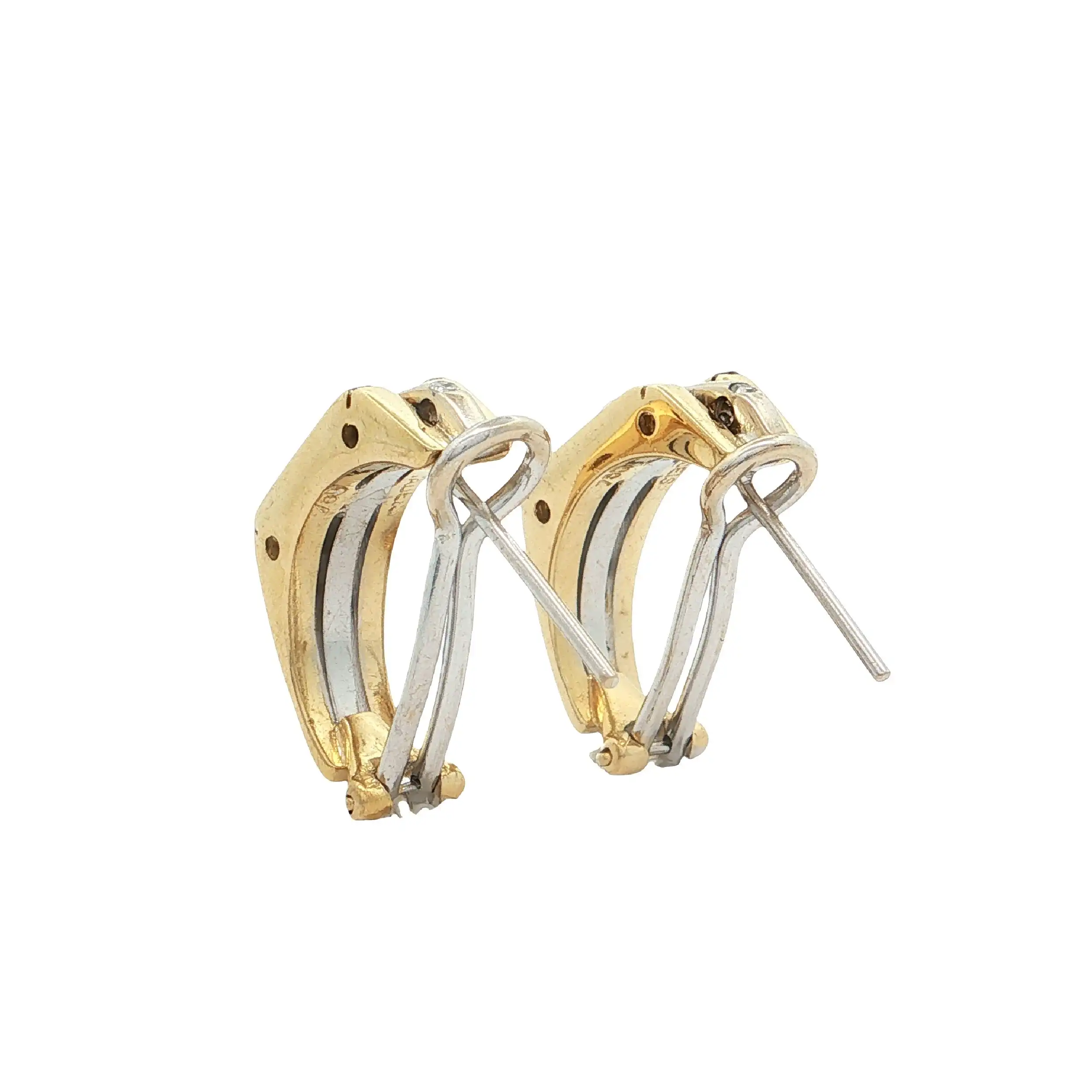 Ohrringe Bicolor mit Diamanten Ohrringe Bicolor mit Diamanten