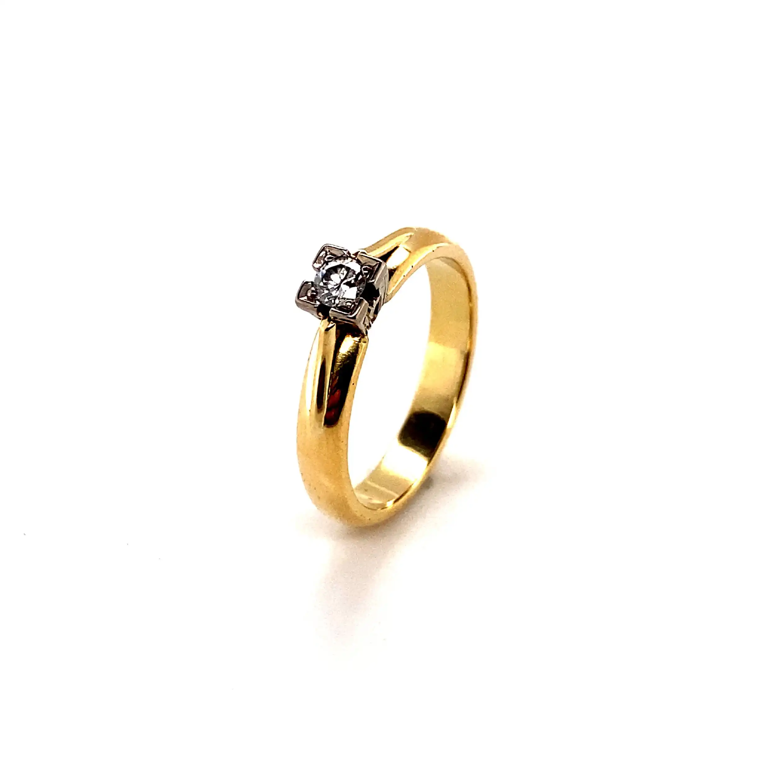 Ring Bicolor mit Brillant Ring Bicolor mit Brillant