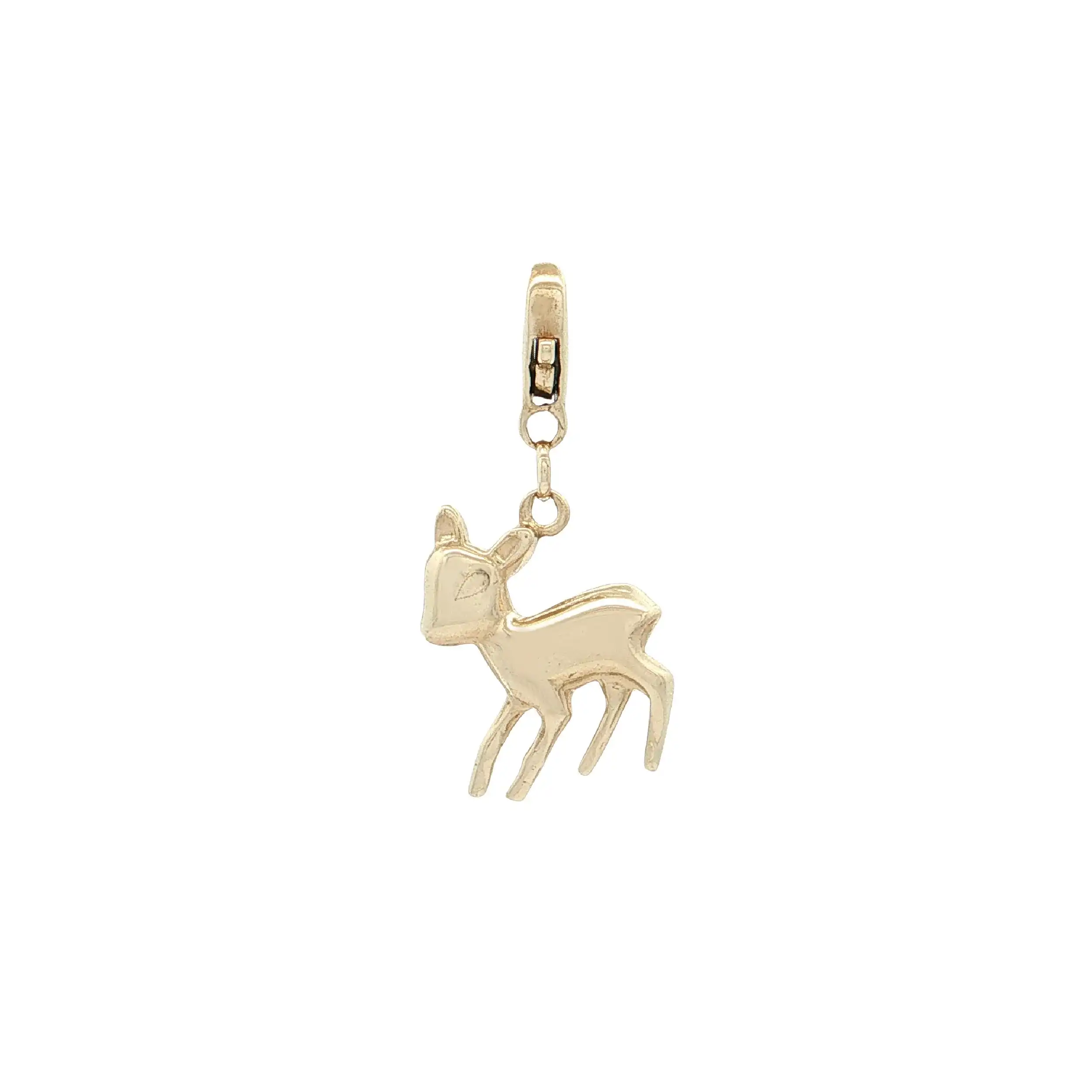 Anhänger / Charm mit Karabinerverschluss Gelbgold Bambi Anhänger / Charm mit Karabinerverschluss Gelbgold Bambi