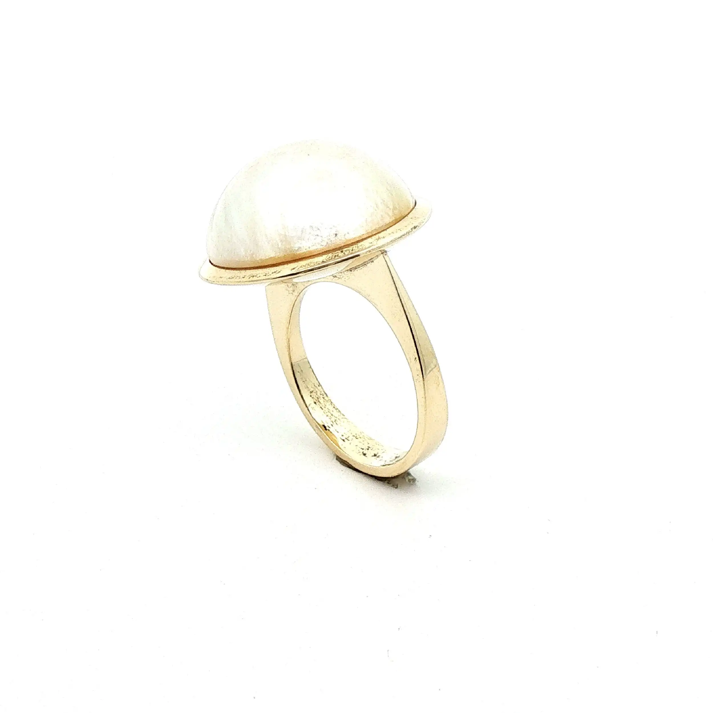 Ring Gelbgold mit Mabe Perle