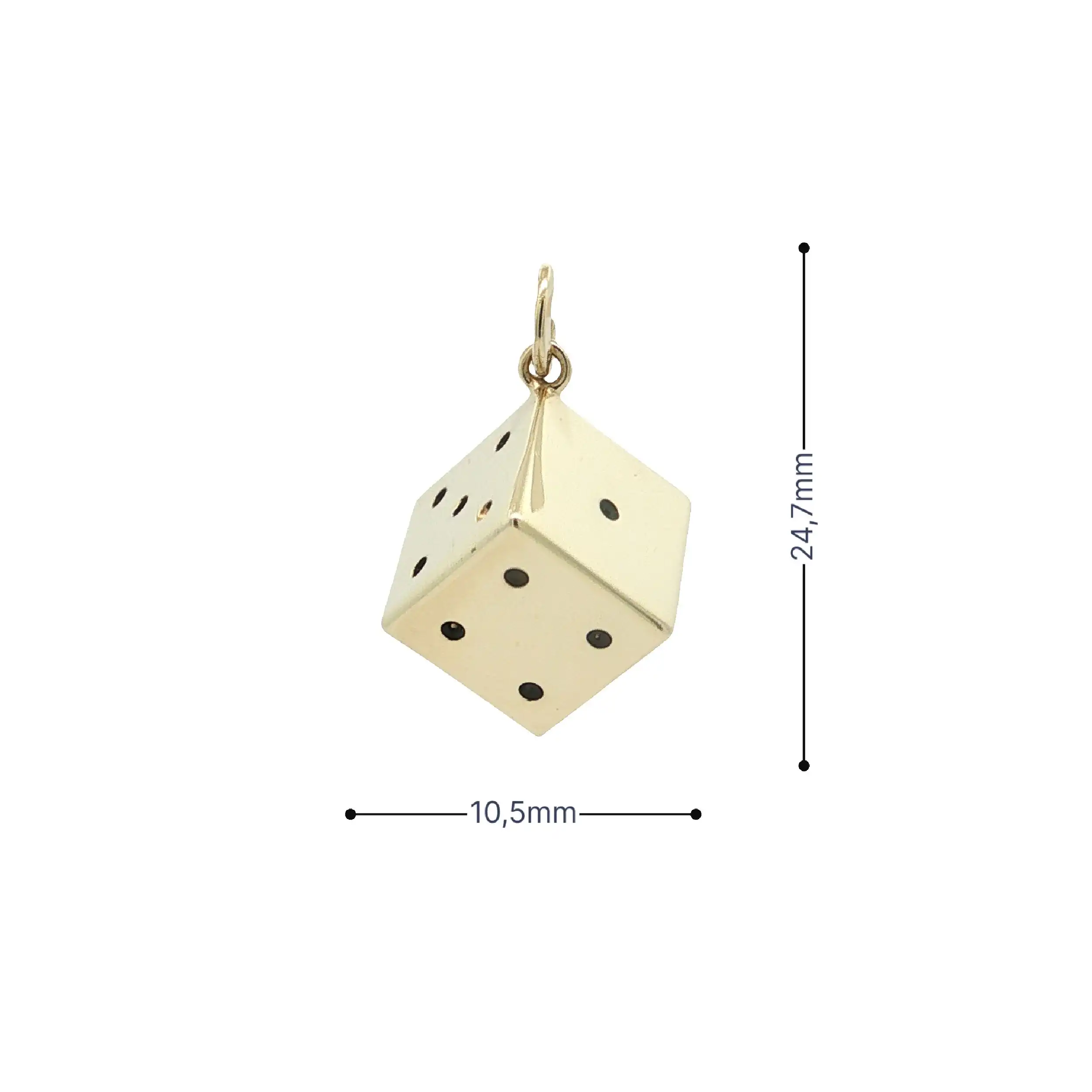 Anhänger Gelbgold Würfel