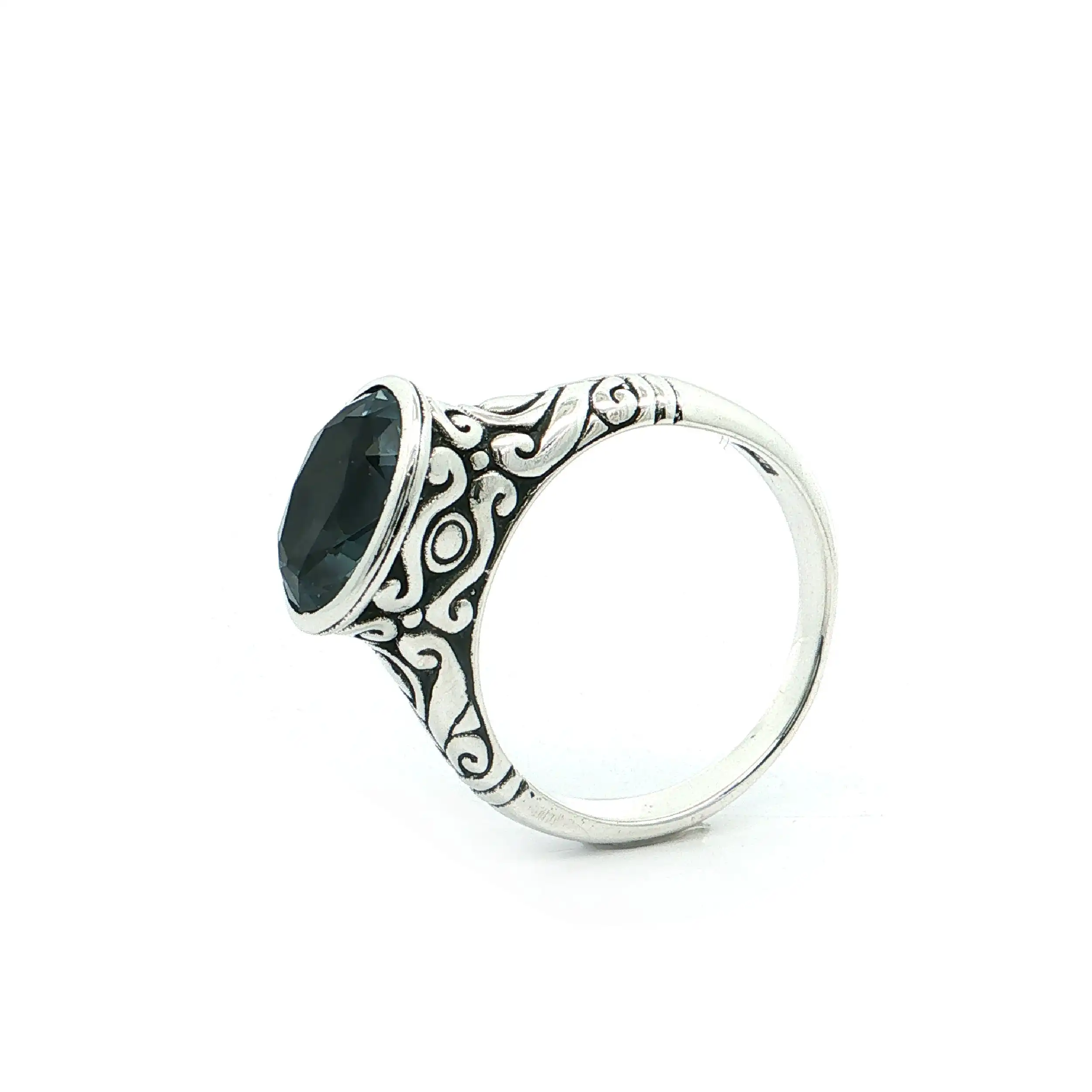 Ring Silber mit Blautopas