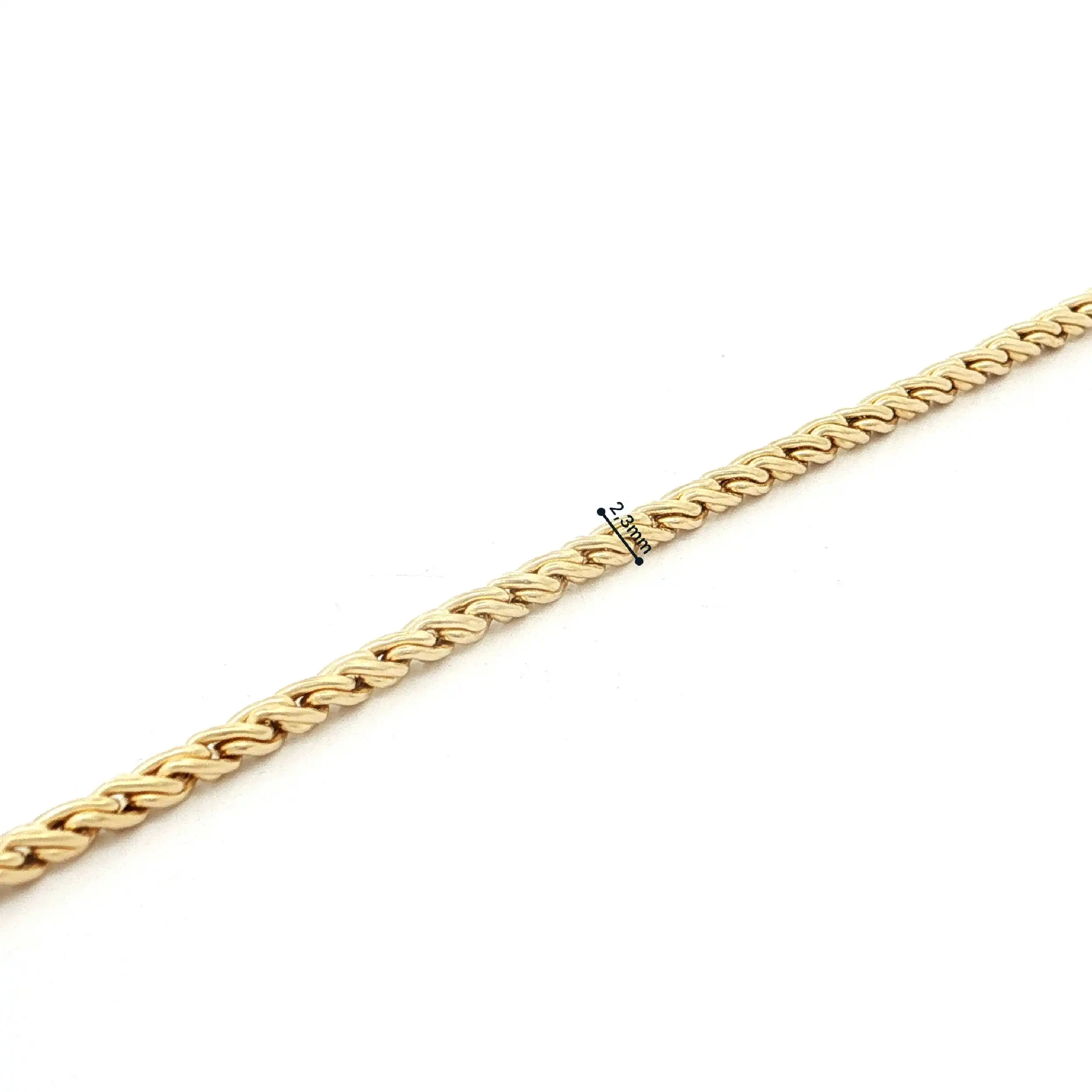 Zopfarmband Gelbgold
