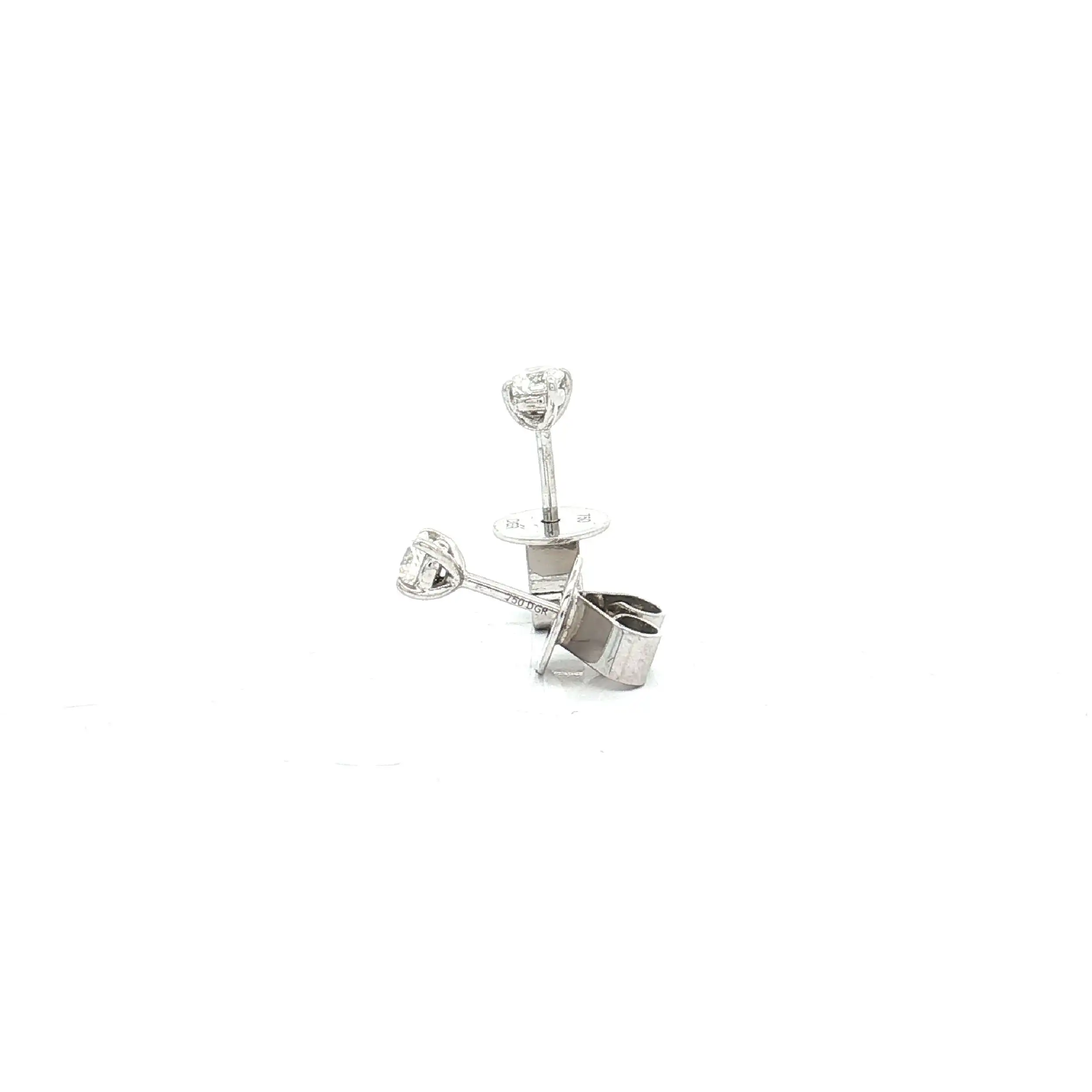 Solitärohrstecker Weißgold mit Brillant Solitär Solitärohrstecker Weißgold mit Brillant Solitär