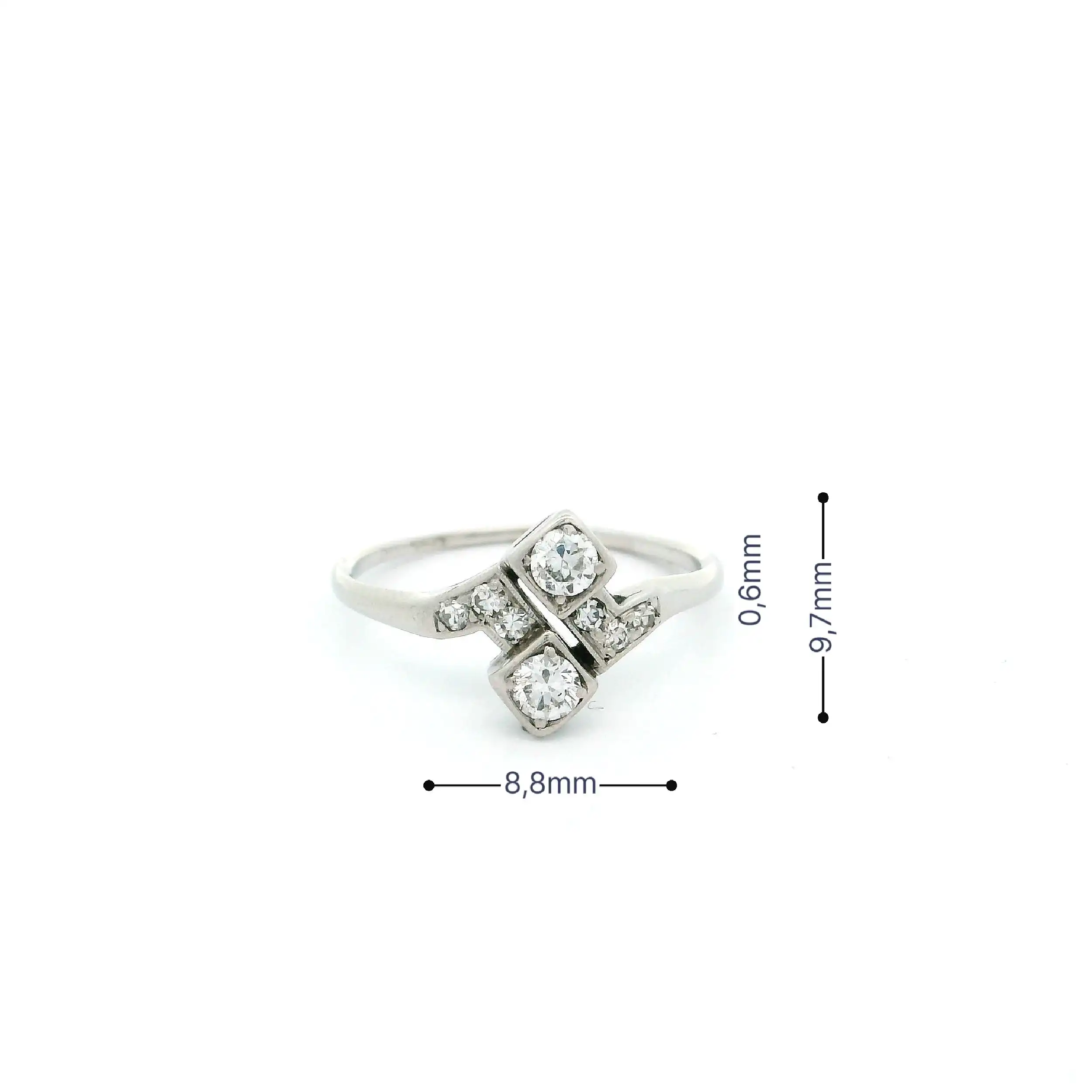 Ring Weißgold mit Brillanten & Diamanten Ring Weißgold mit Brillanten & Diamanten