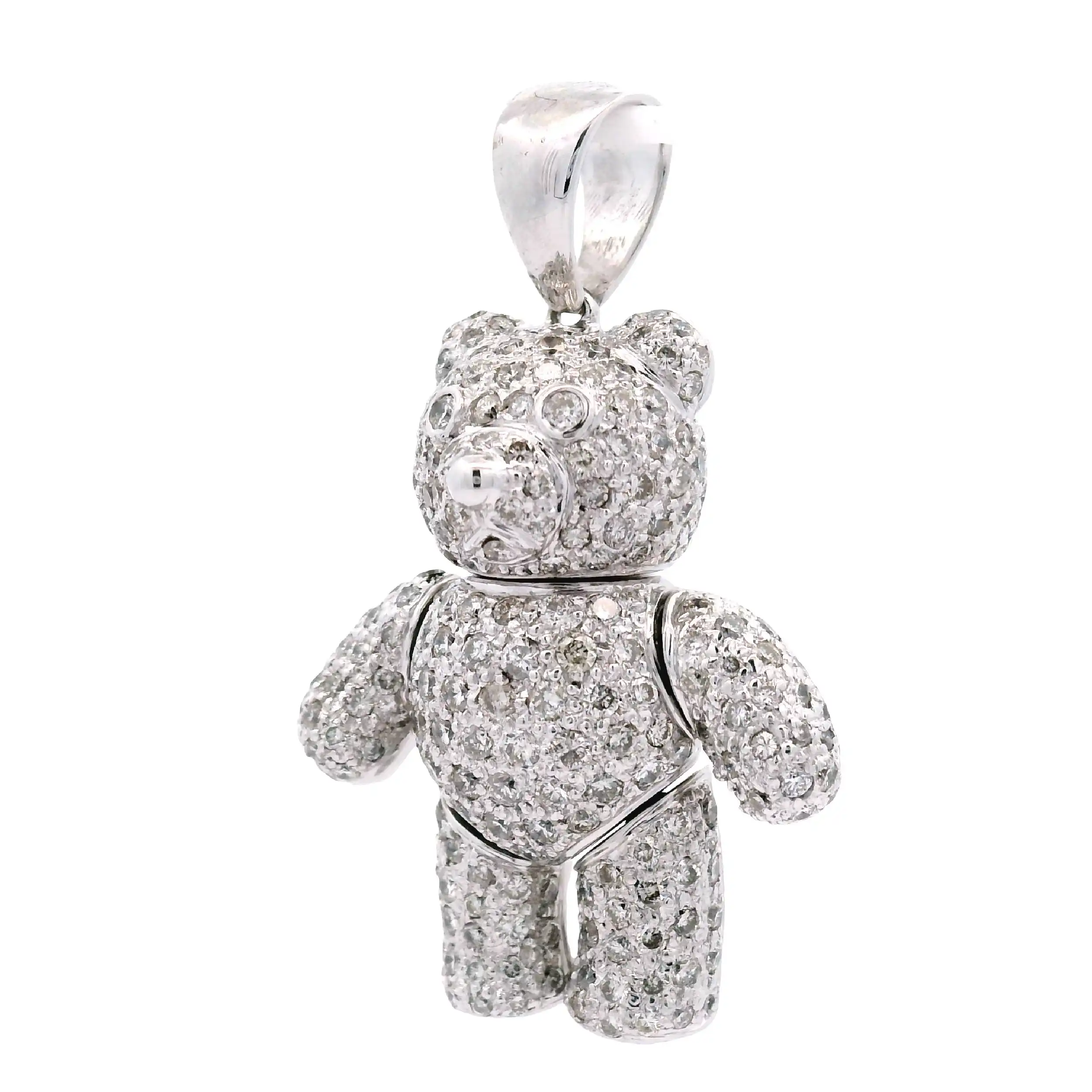 Anhänger Weißgold Teddybär mit Brillanten