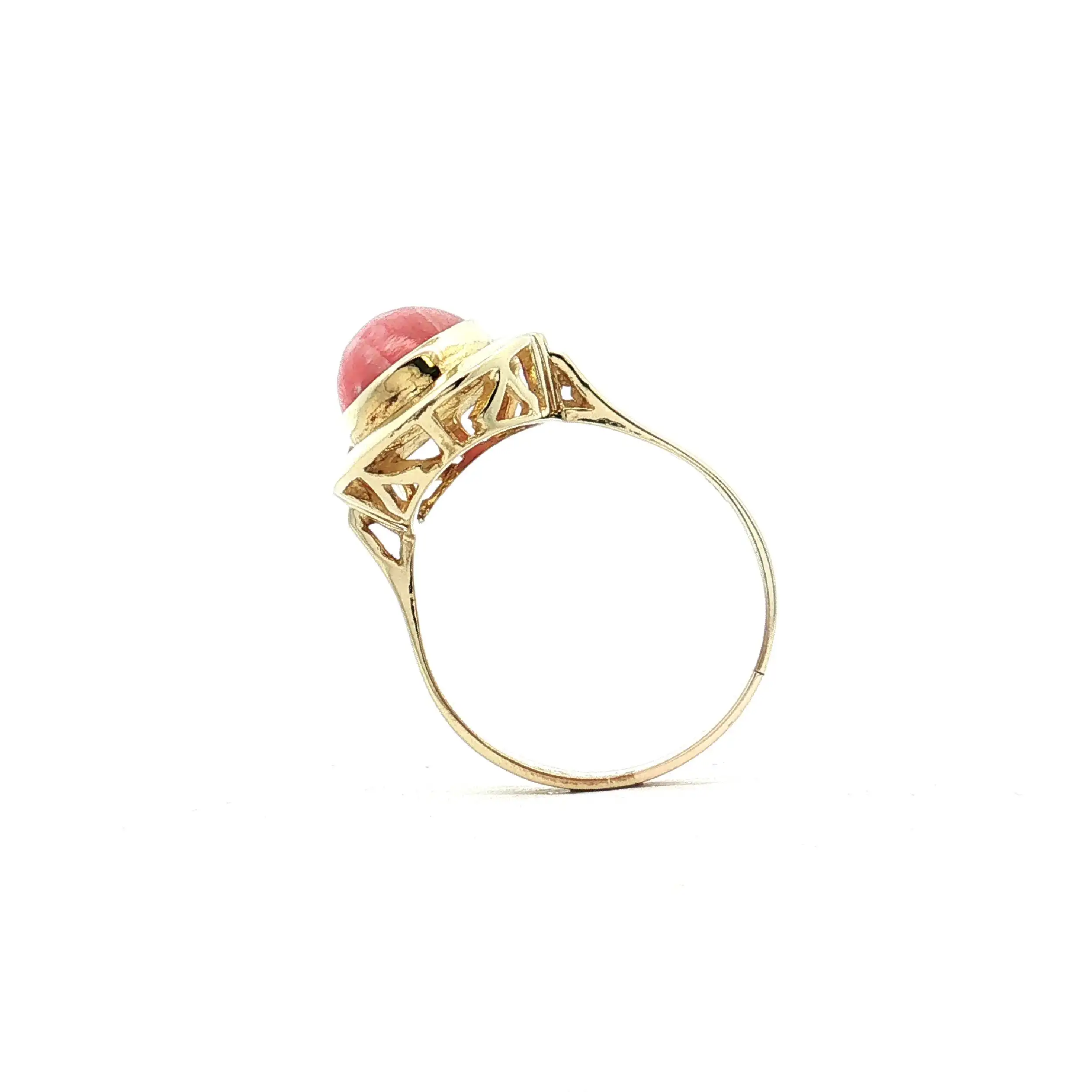 Ring Gelbgold mit Rhodochrosit