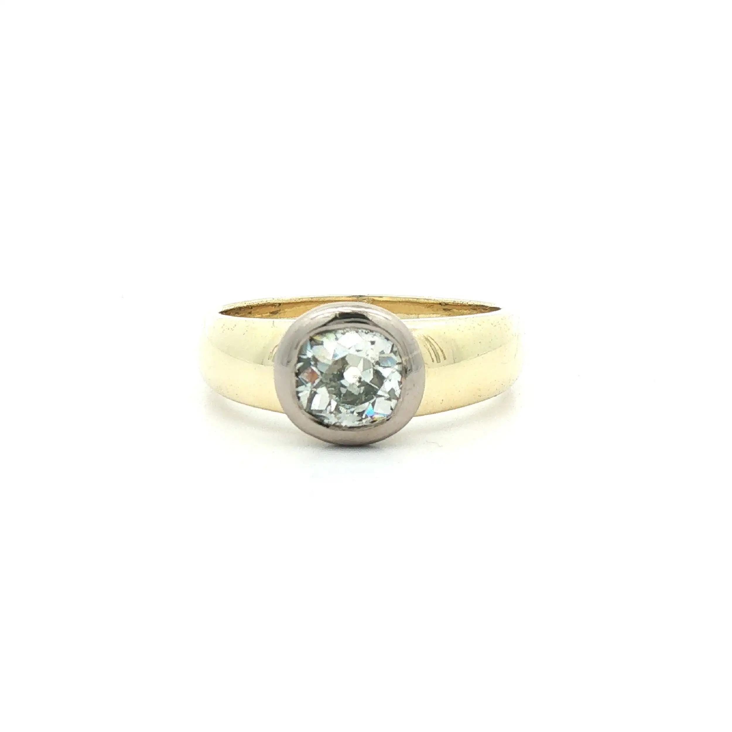 Ring Bicolor mit Altschliff Diamant