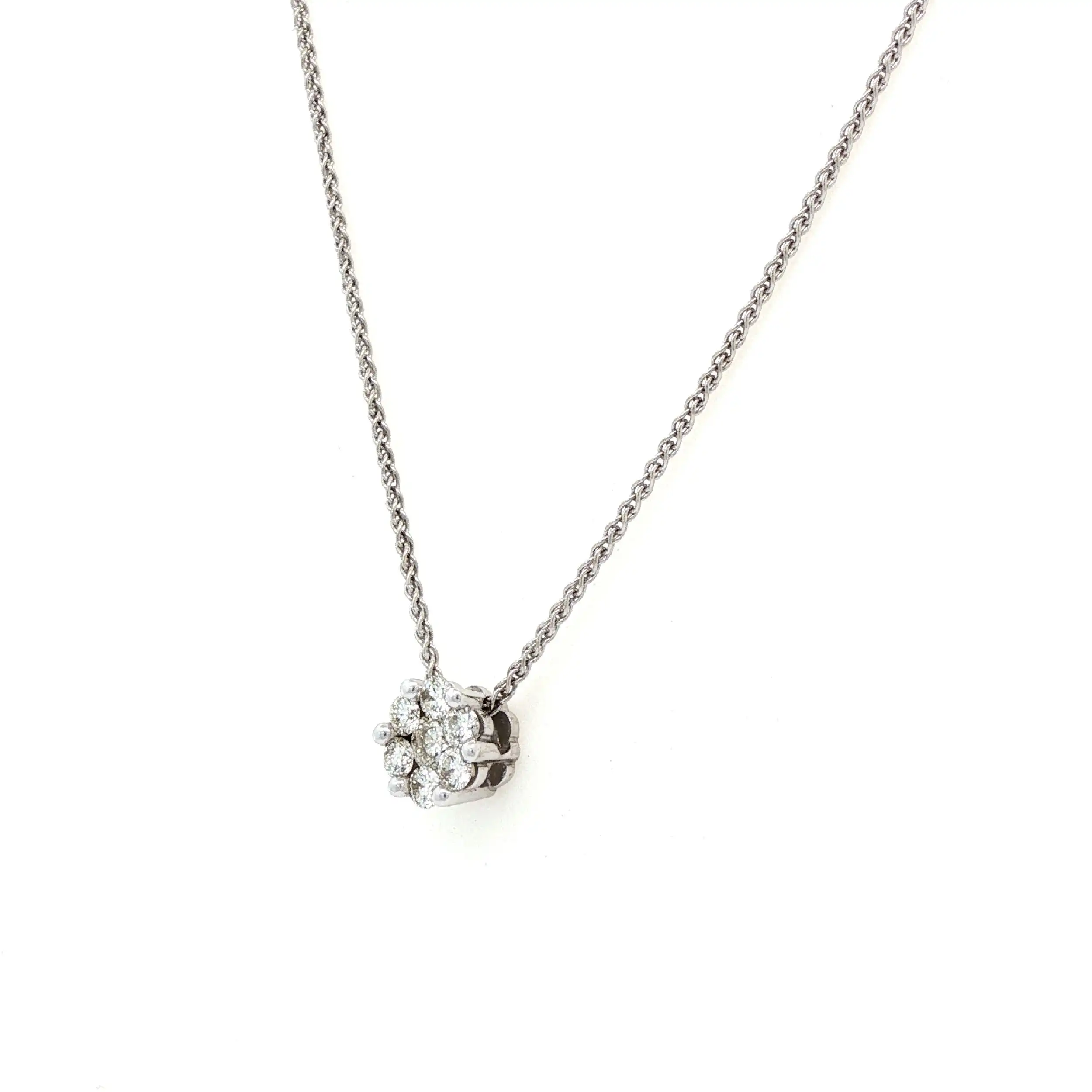 Kette Weißgold mit Brillant-Anhänger von Moncara