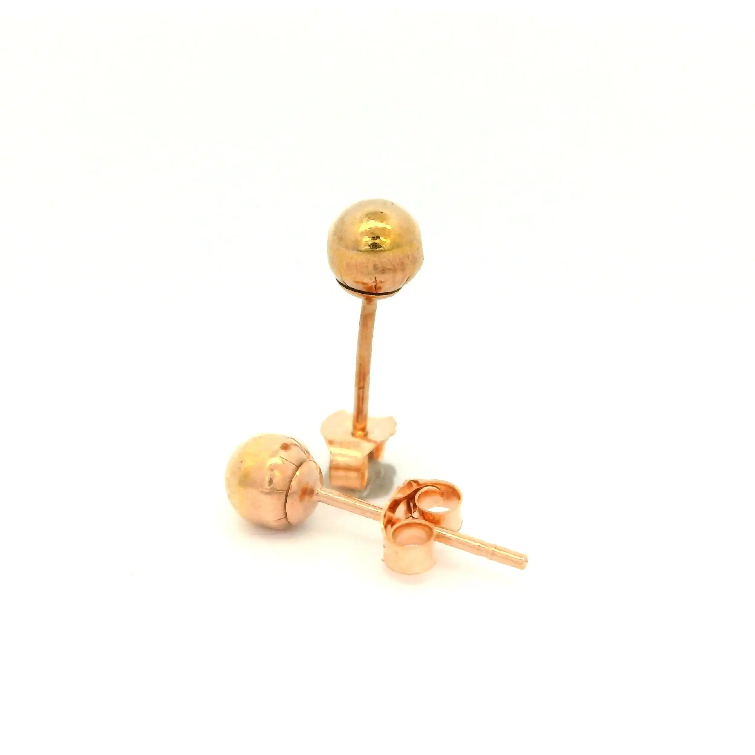 Ohrstecker Rotgold mit Kugel