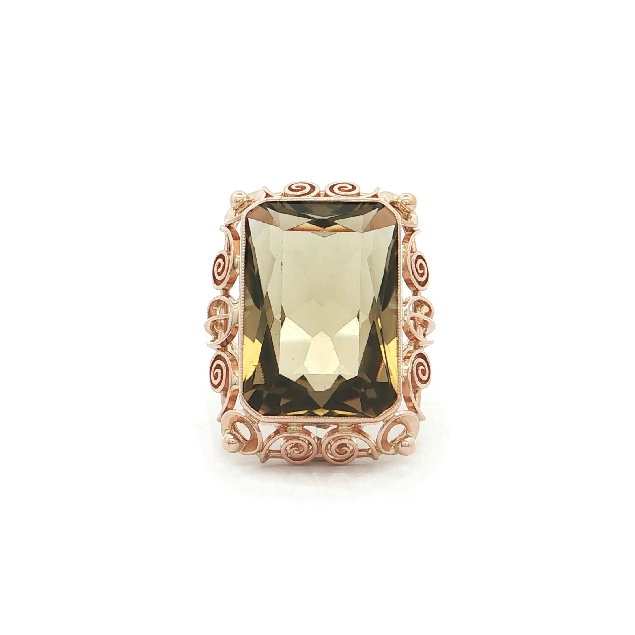 Ring Roségold mit Rauch-Citrin