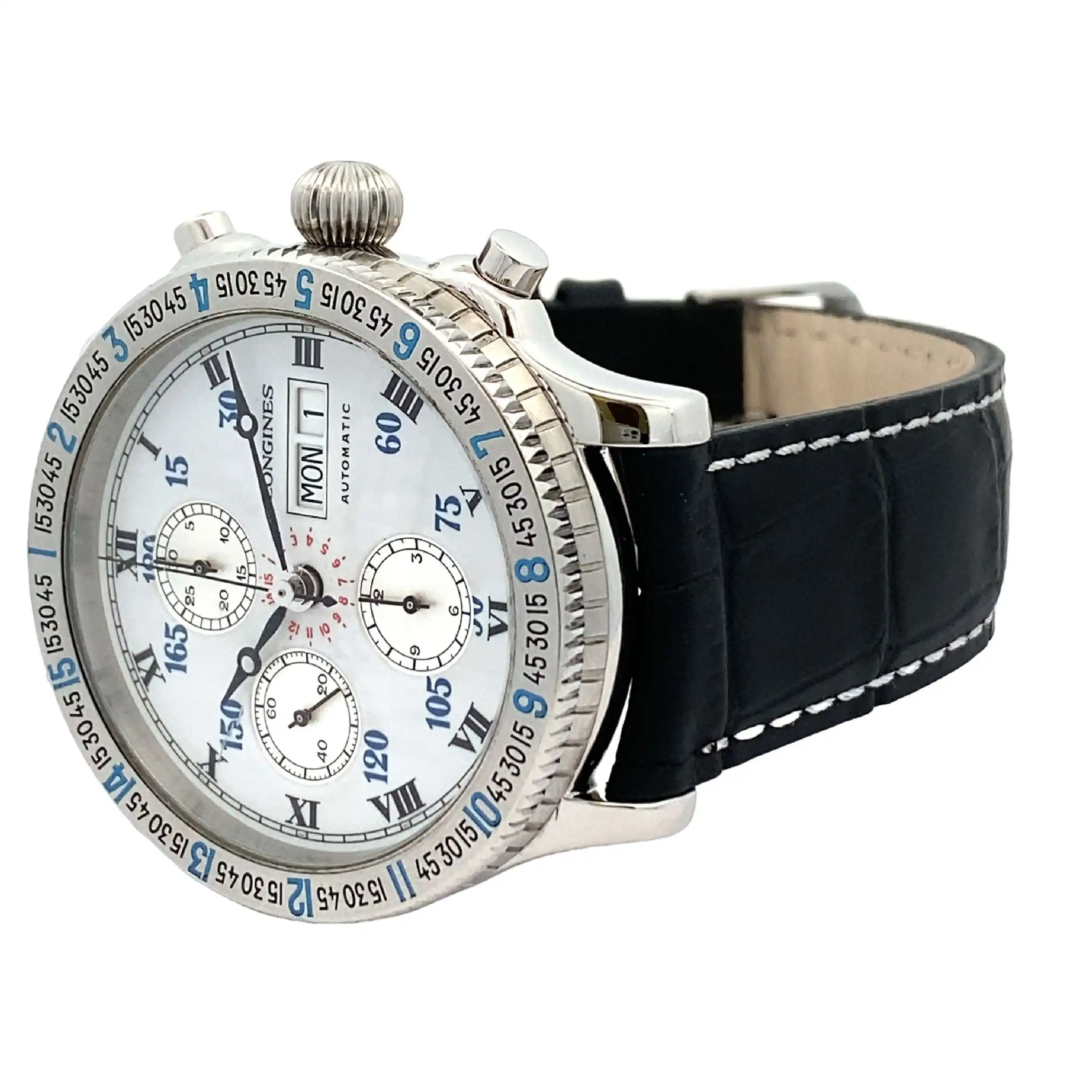 Herrenuhr Longines Lindbergh Hour Angle - Stundenwinkeluhr Chronograph