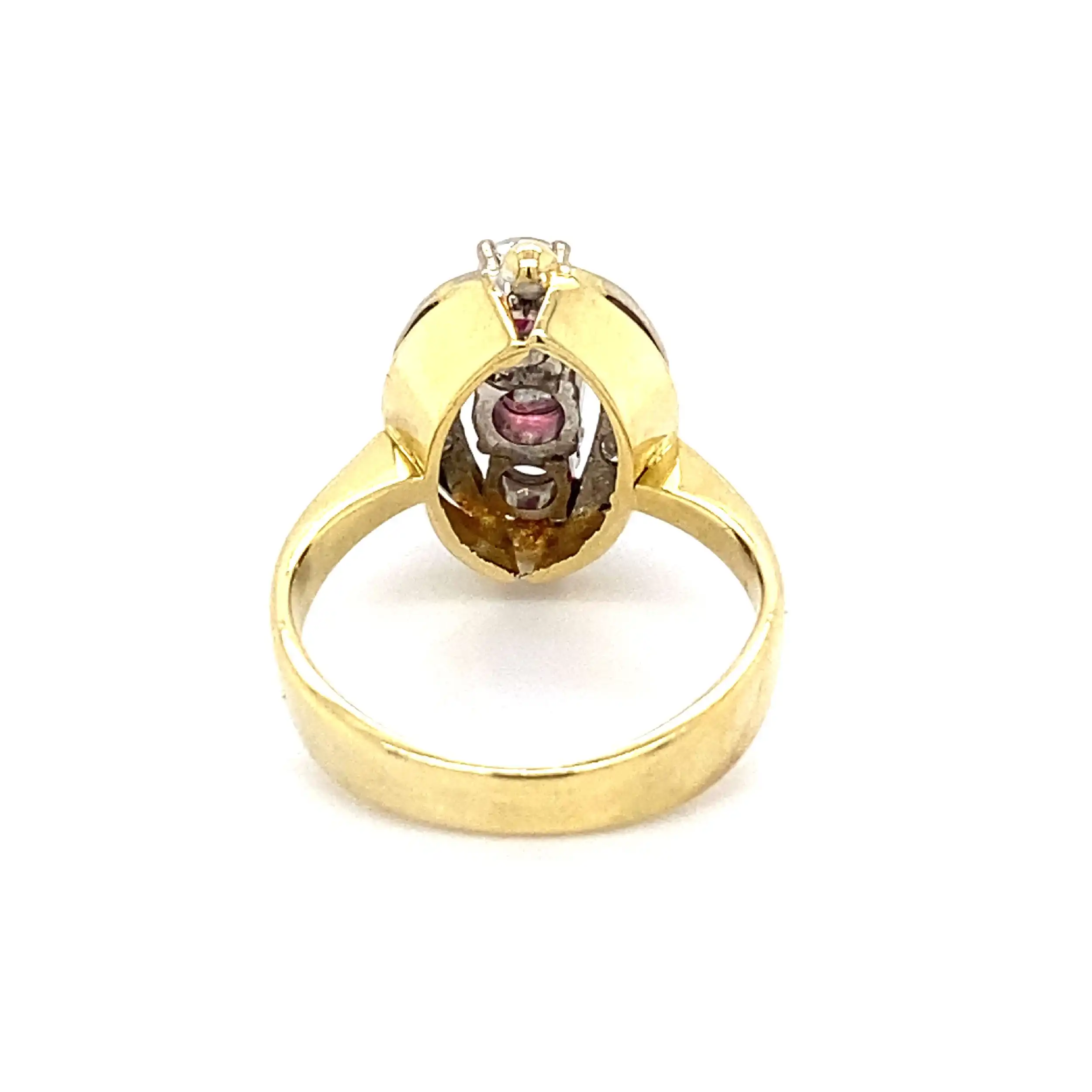 Ring Bicolor mit Turmalin, Brillanten und Diamanten Ring Bicolor mit Turmalin, Brillanten und Diamanten