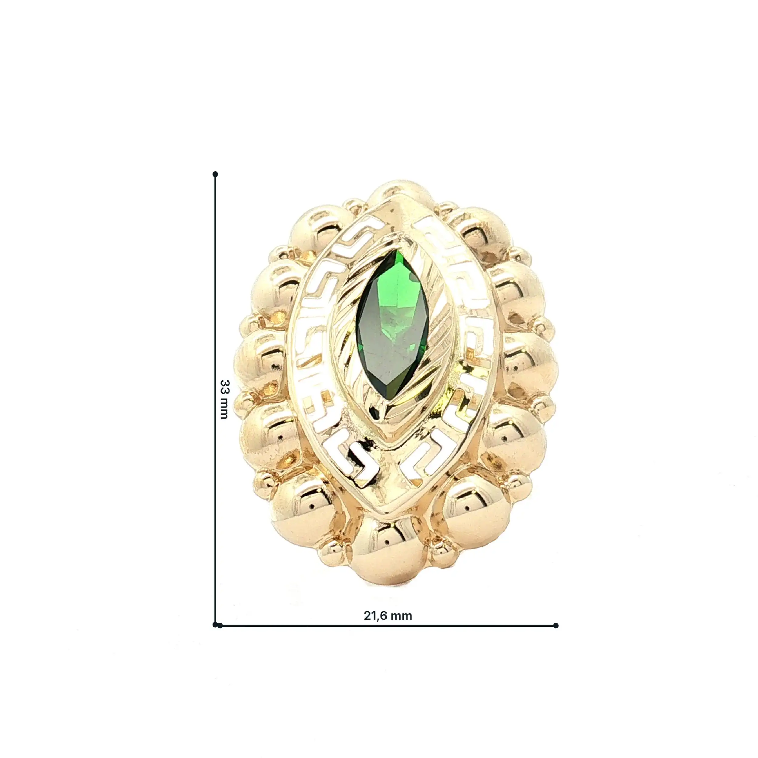 Ring Gelbgold mit grünem Stein Ring Gelbgold mit grünem Stein