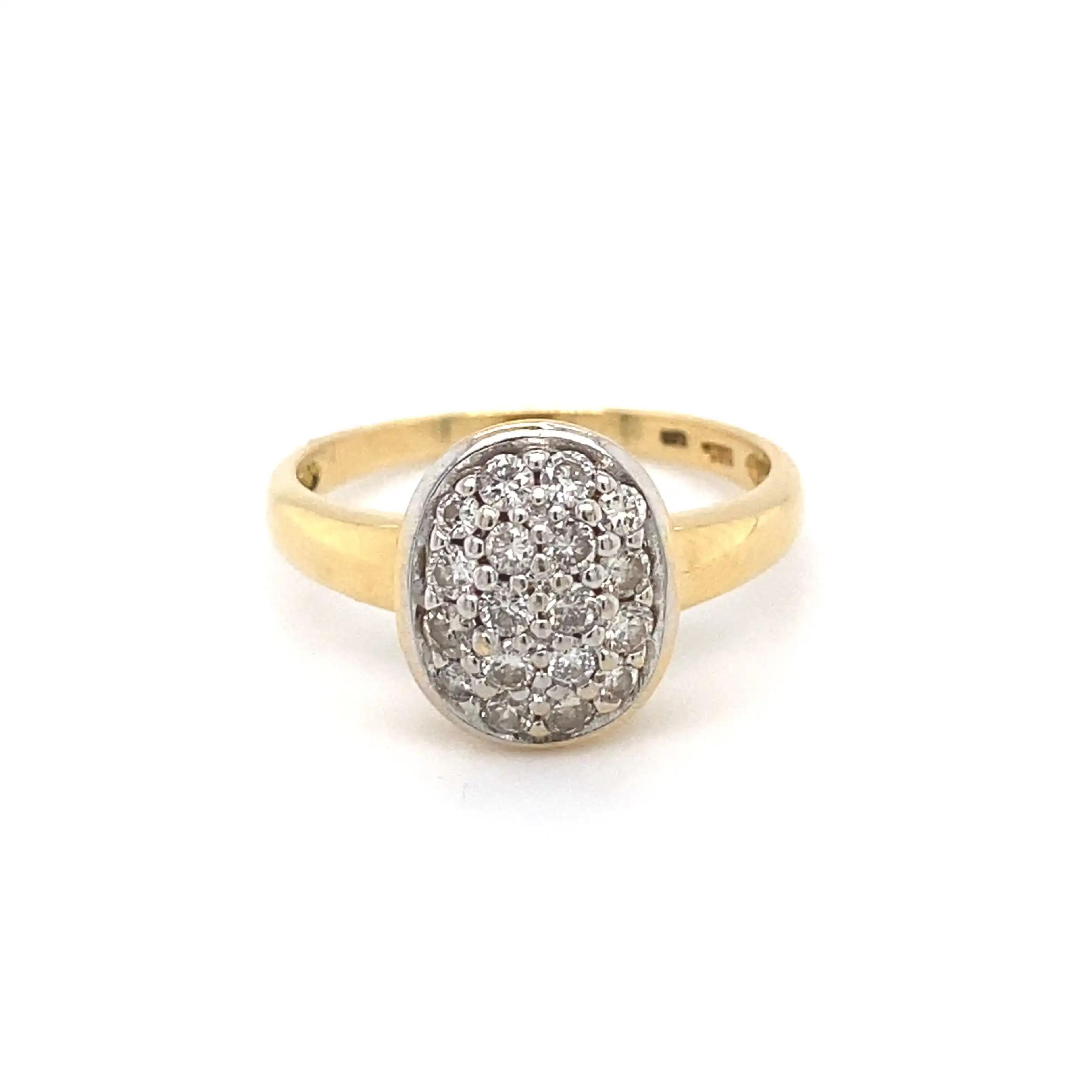 Ring Bicolor mit Brillanten, graviert mit 0,50ct Ring Bicolor mit Brillanten, graviert mit 0,50ct