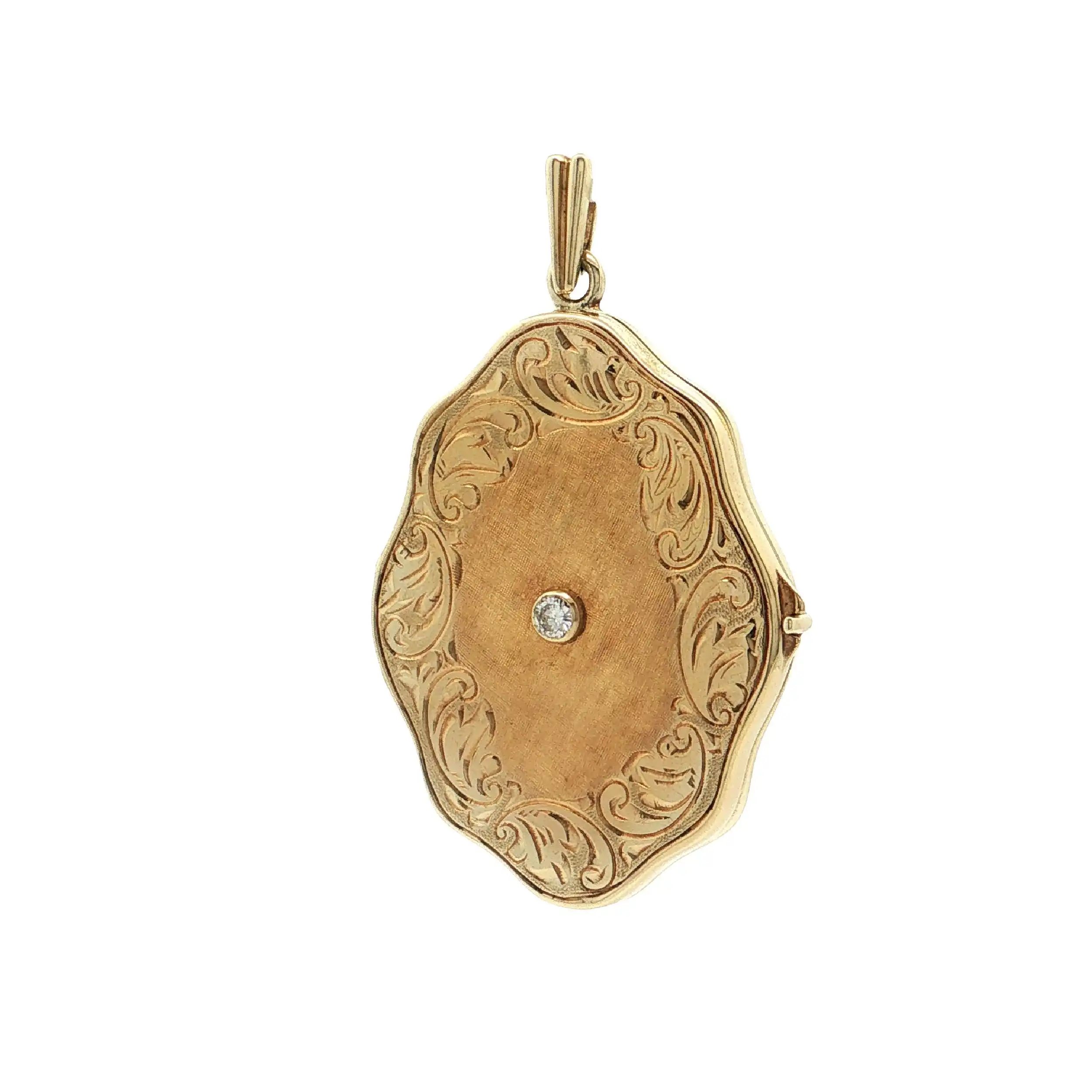 Medaillon Gelbgold mit Brillant Medaillon Gelbgold mit Brillant