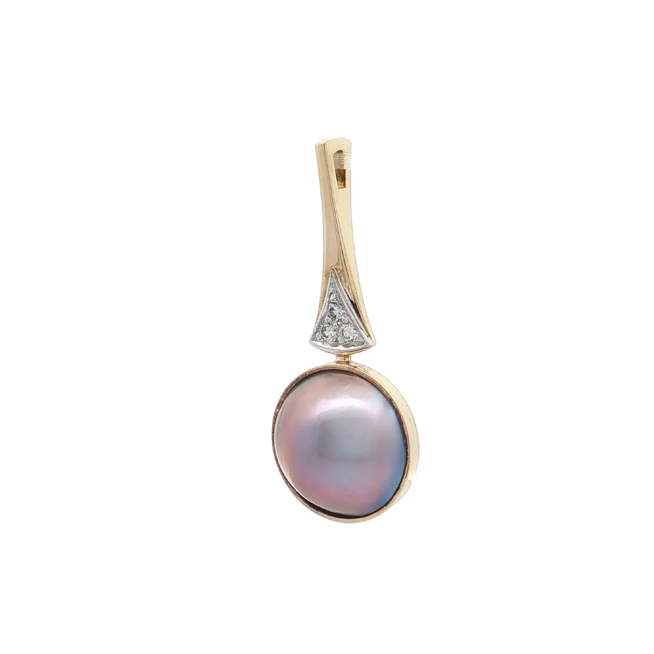 Anhänger Bicolor mit Perle und Brillanten