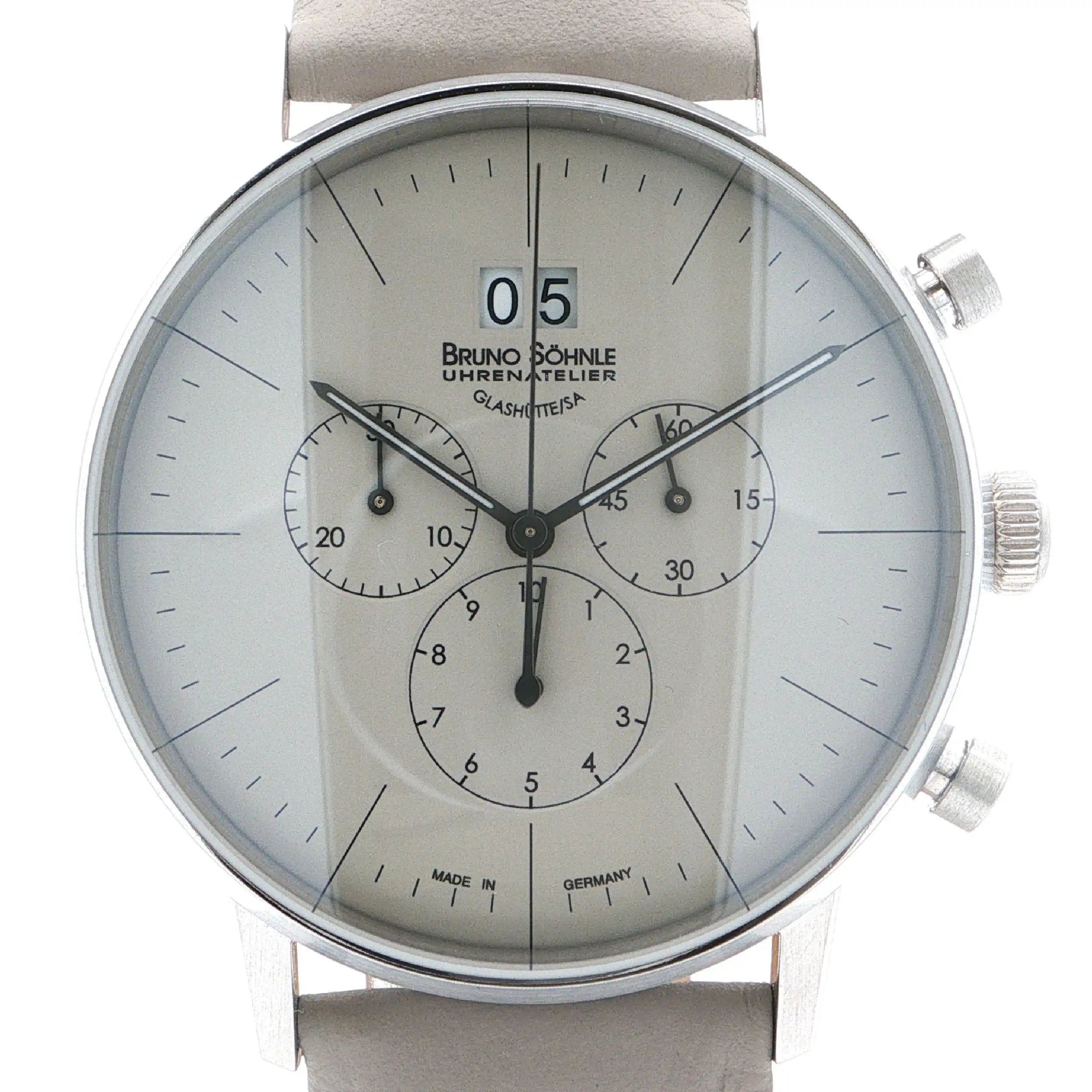 Herrenuhr Bruno Söhnle Stuttgart Chronograph Big mit Lederarmband Herrenuhr Bruno Söhnle Stuttgart Chronograph Big mit Lederarmband