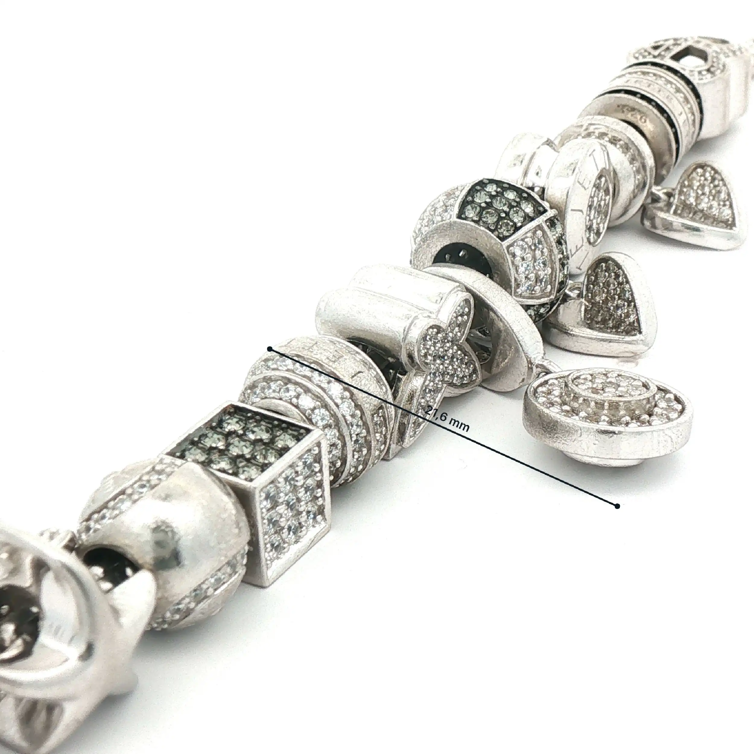 Jette Joop Charm Armband Silber mit Zirkonia Jette Joop Charm Armband Silber mit Zirkonia