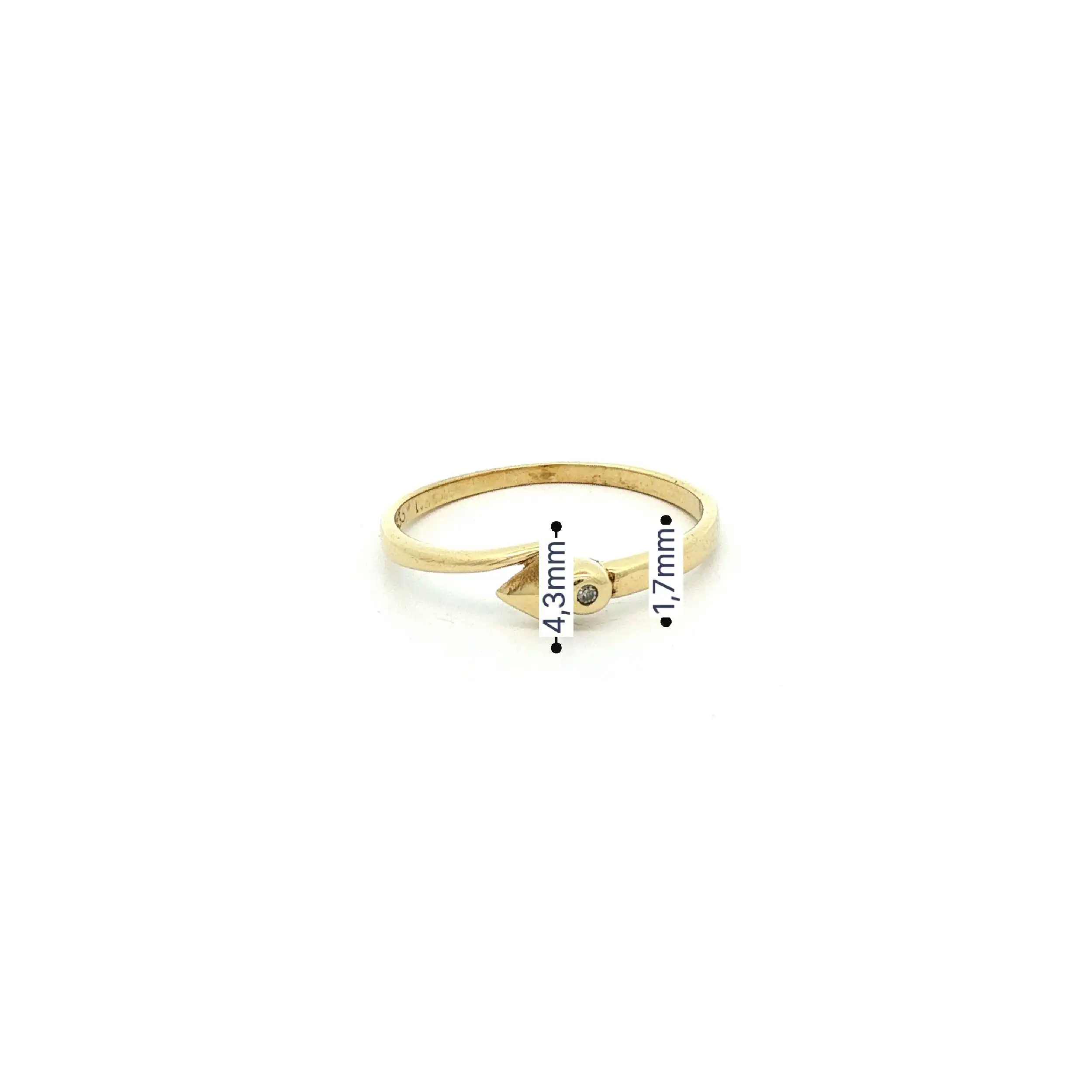 Ring Gelbgold mit Diamant