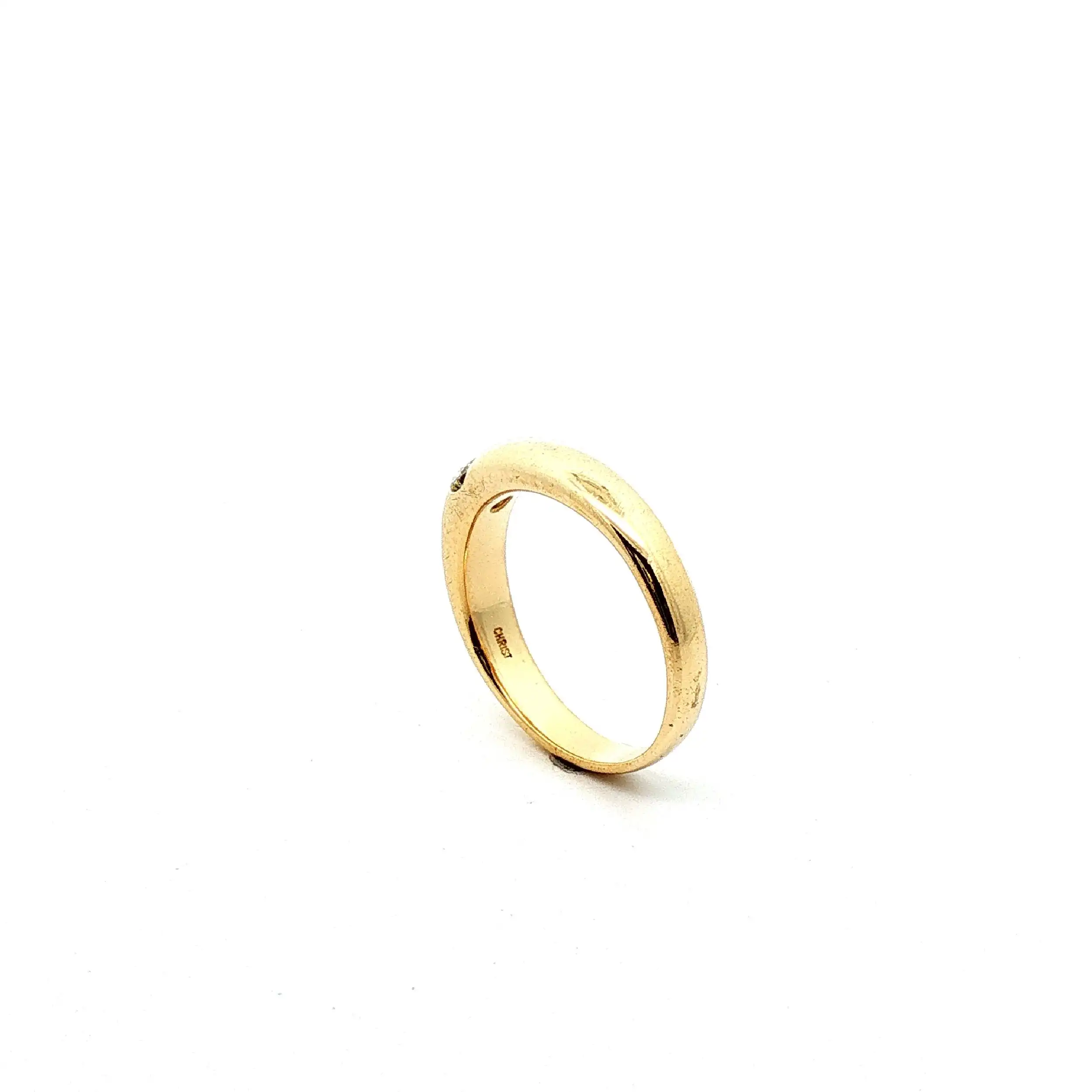 Ring Gelbgold Christ mit Brillant