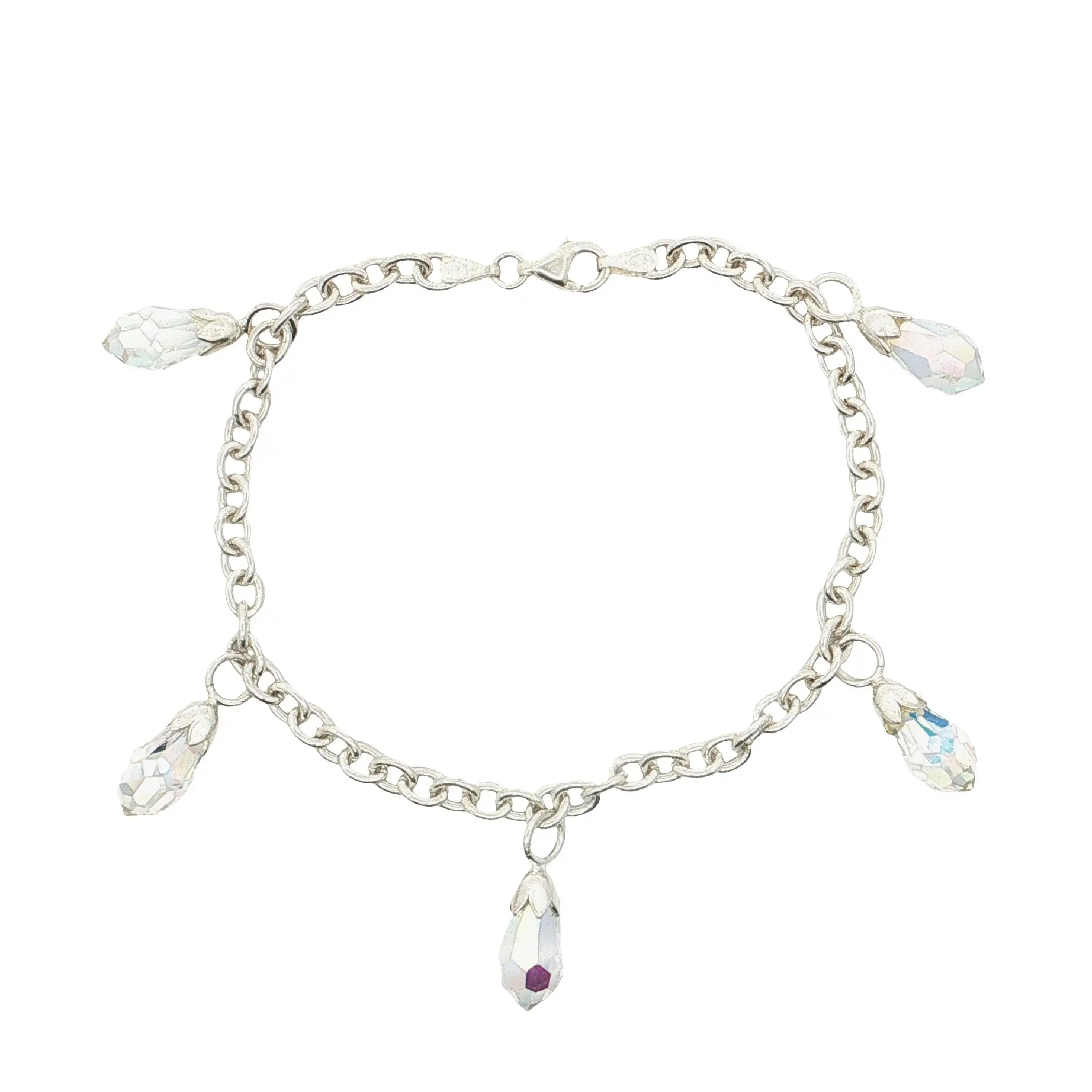 Armband Silber mit Aurora-Kristallen