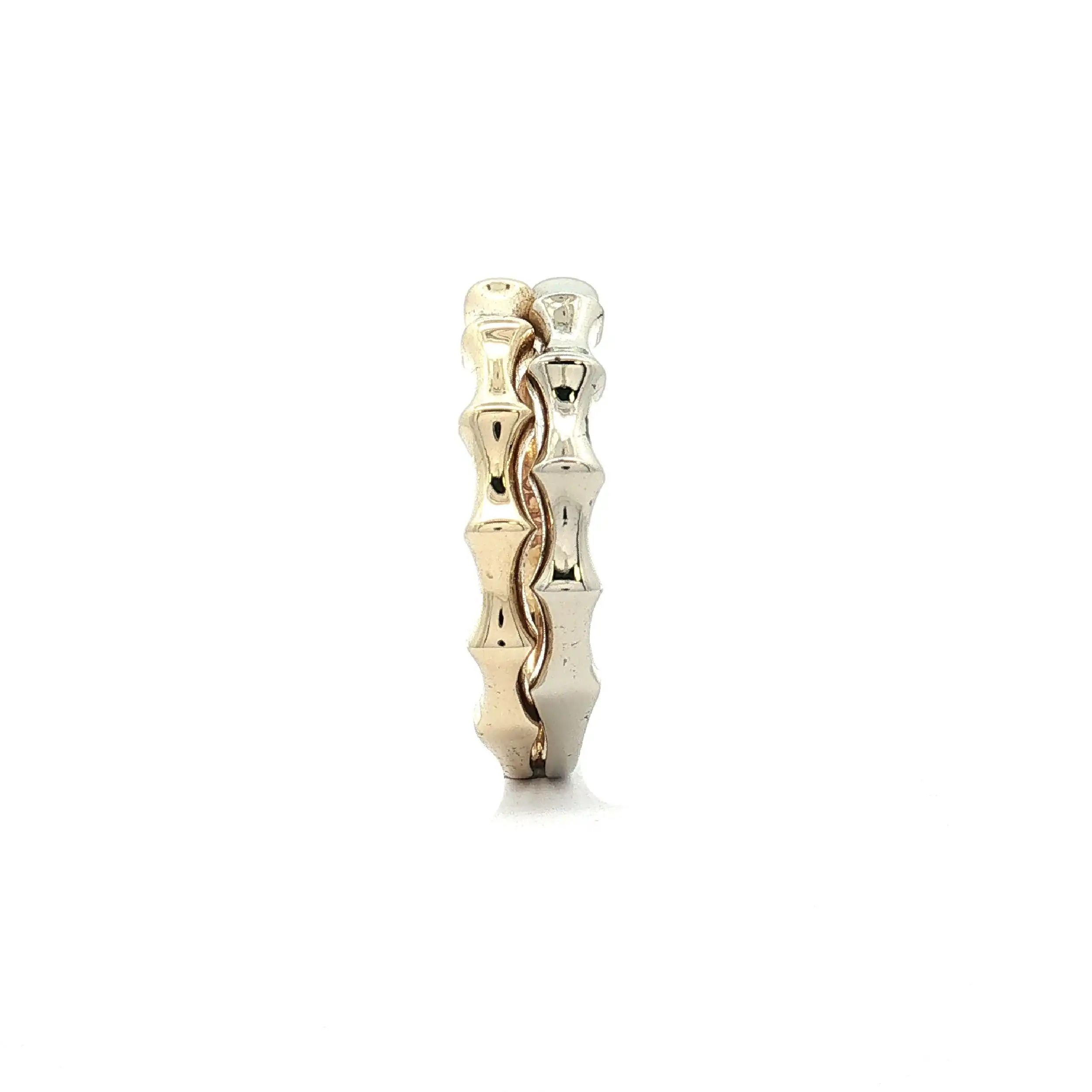 Ring Bicolor im Bambus Design Ring Bicolor im Bambus Design