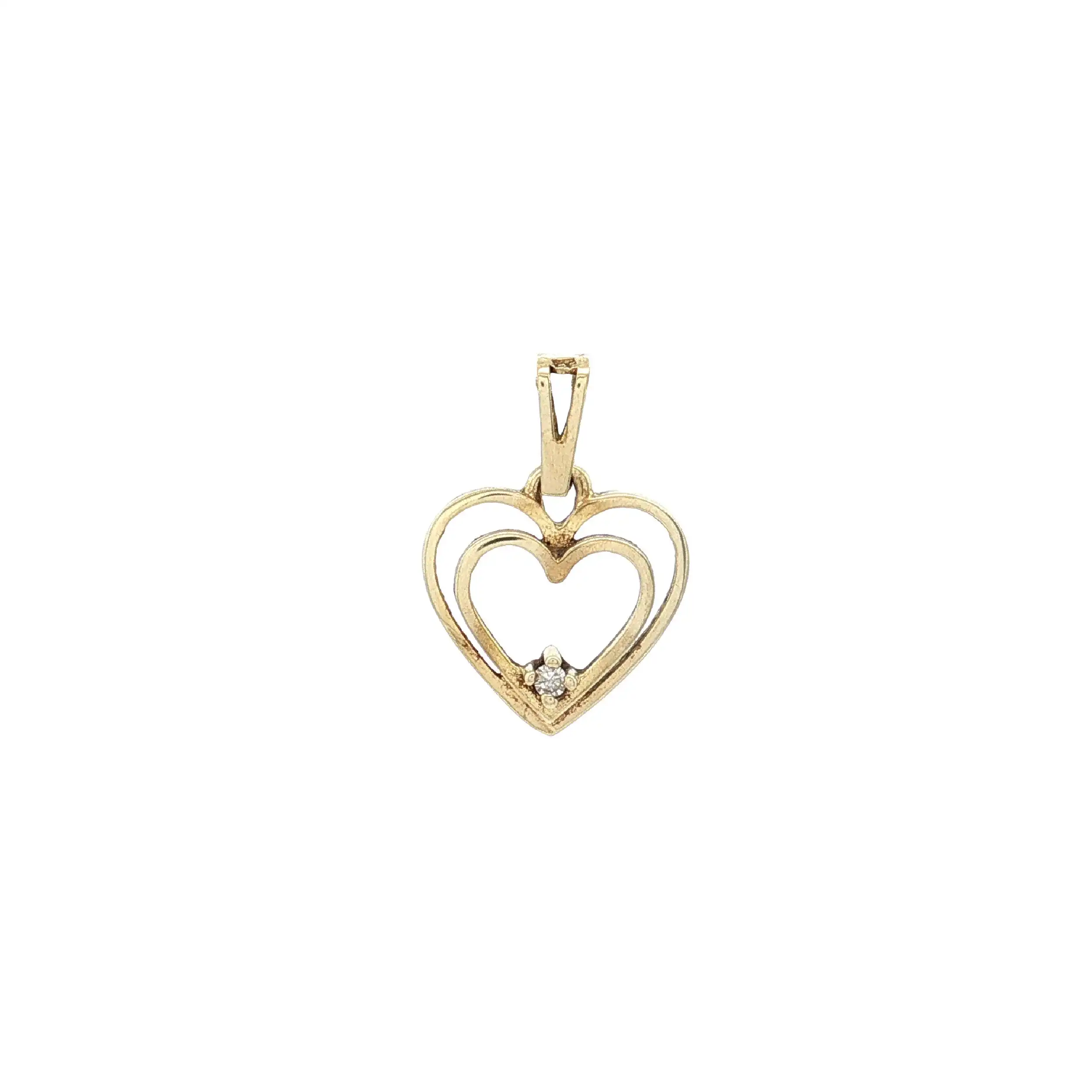 Anhänger Herz mit Diamant Anhänger Herz mit Diamant
