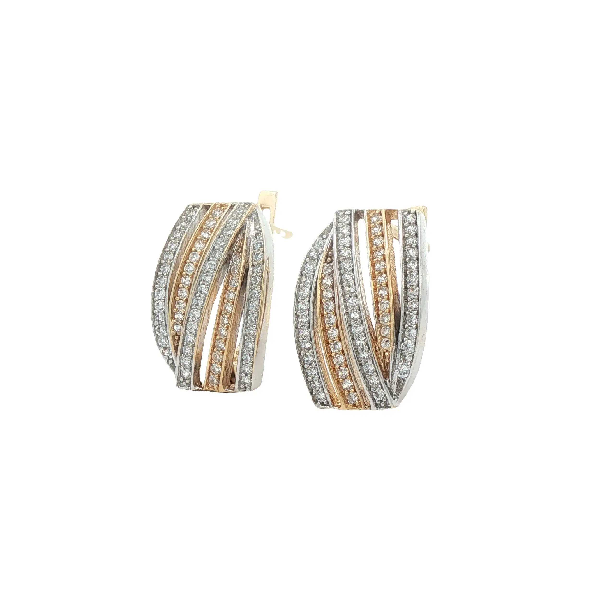 Ohrringe Bicolor mit Zirkonia Ohrringe Bicolor mit Zirkonia