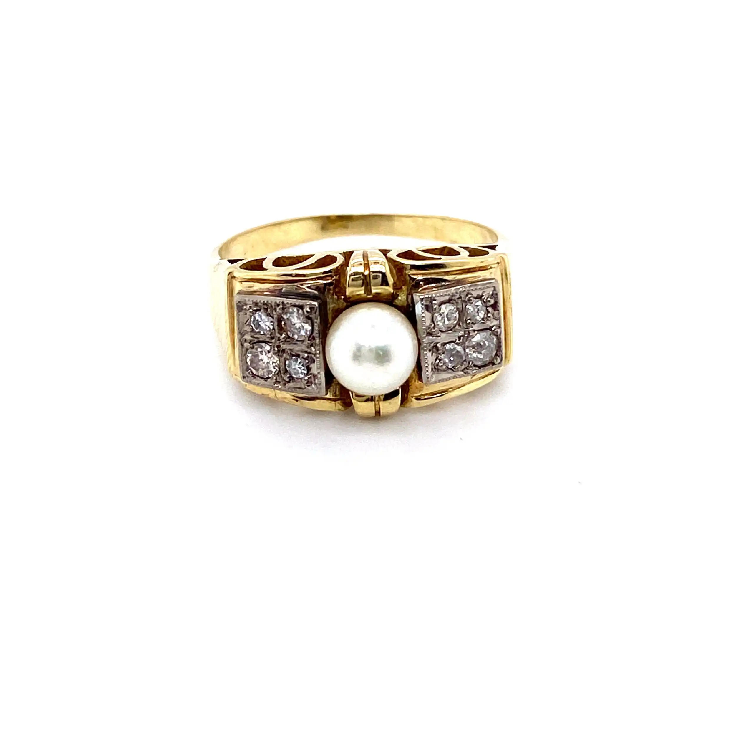 Ring Gelbgold mit Perle Ring Gelbgold mit Perle