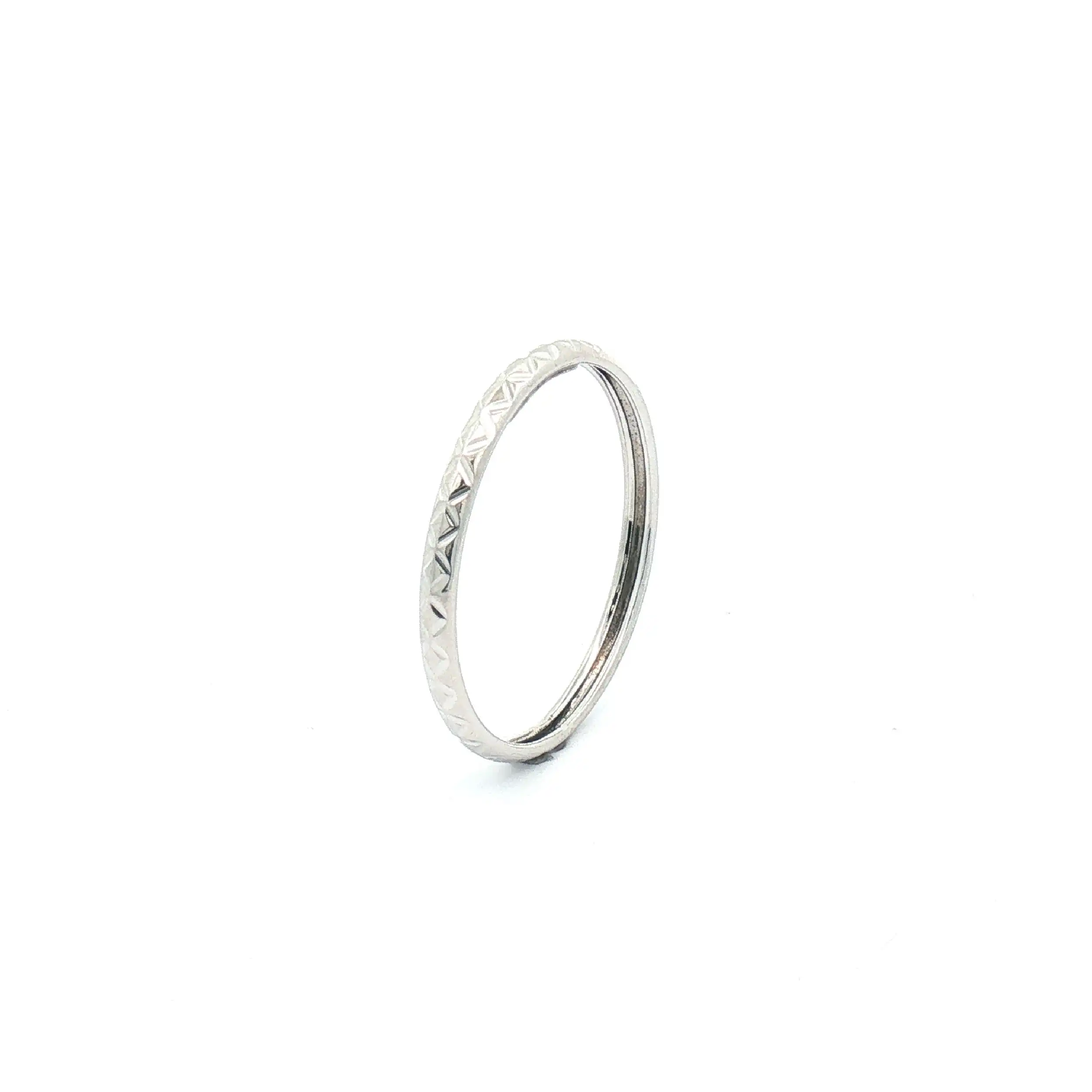 Ring Weißgold mit Rautemuster Ring Weißgold mit Rautemuster