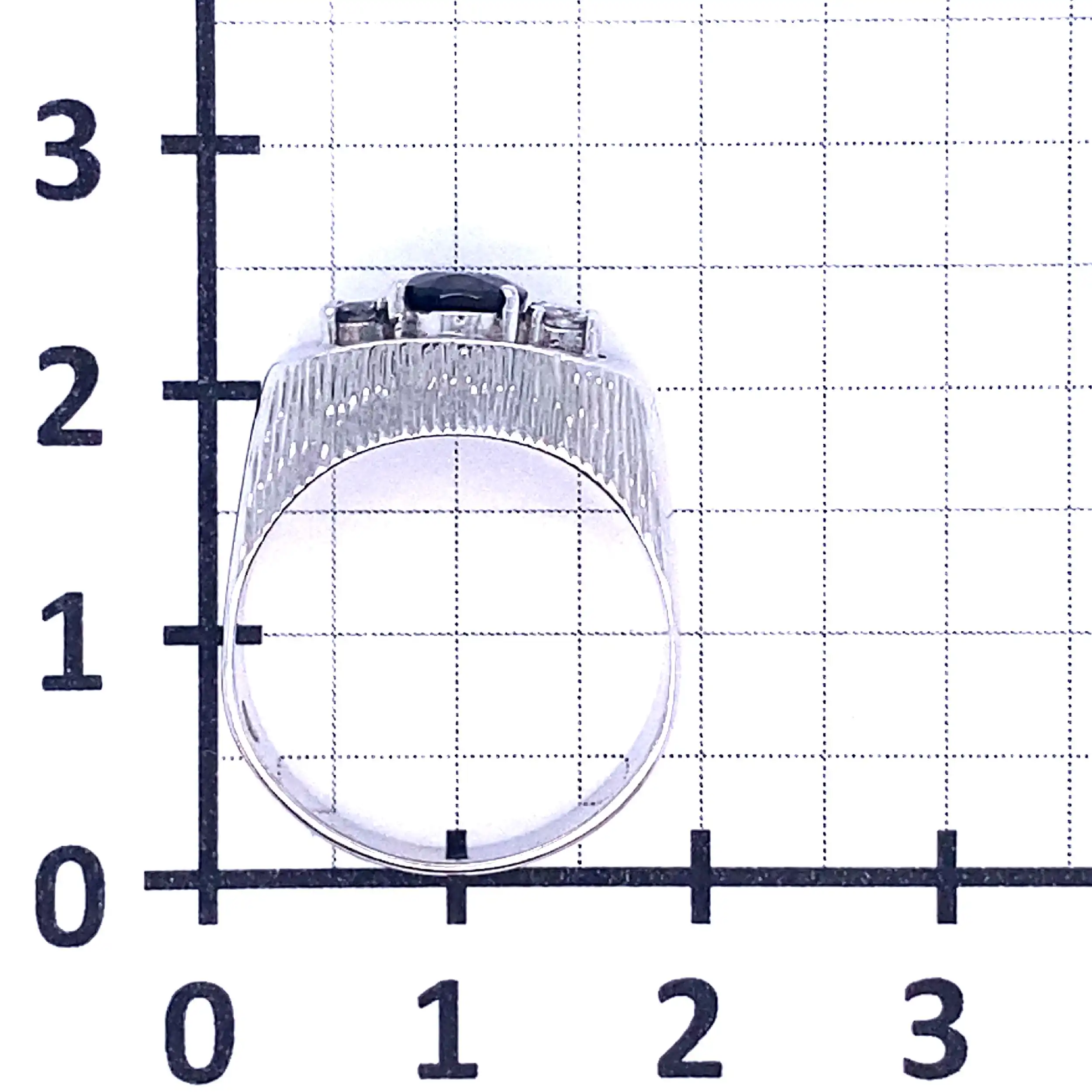 Ring Weißgold mit Saphir und Brillanten Ring Weißgold mit Saphir und Brillanten