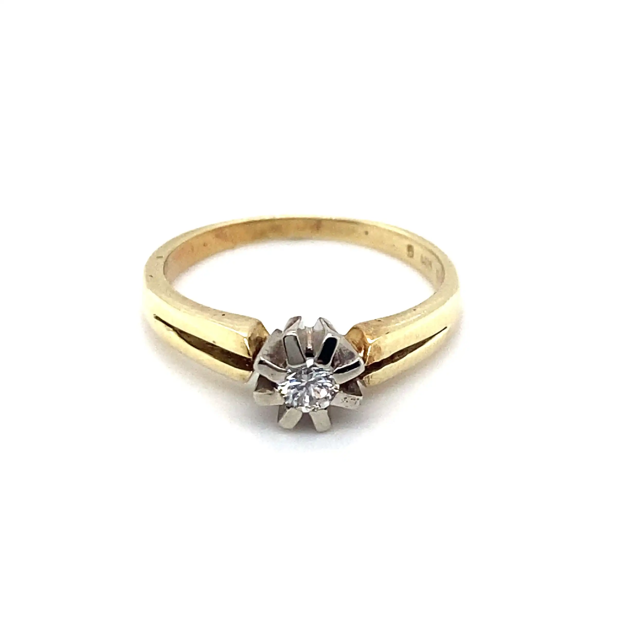 Ring Gelbgold mit Brillant Ring Gelbgold mit Brillant