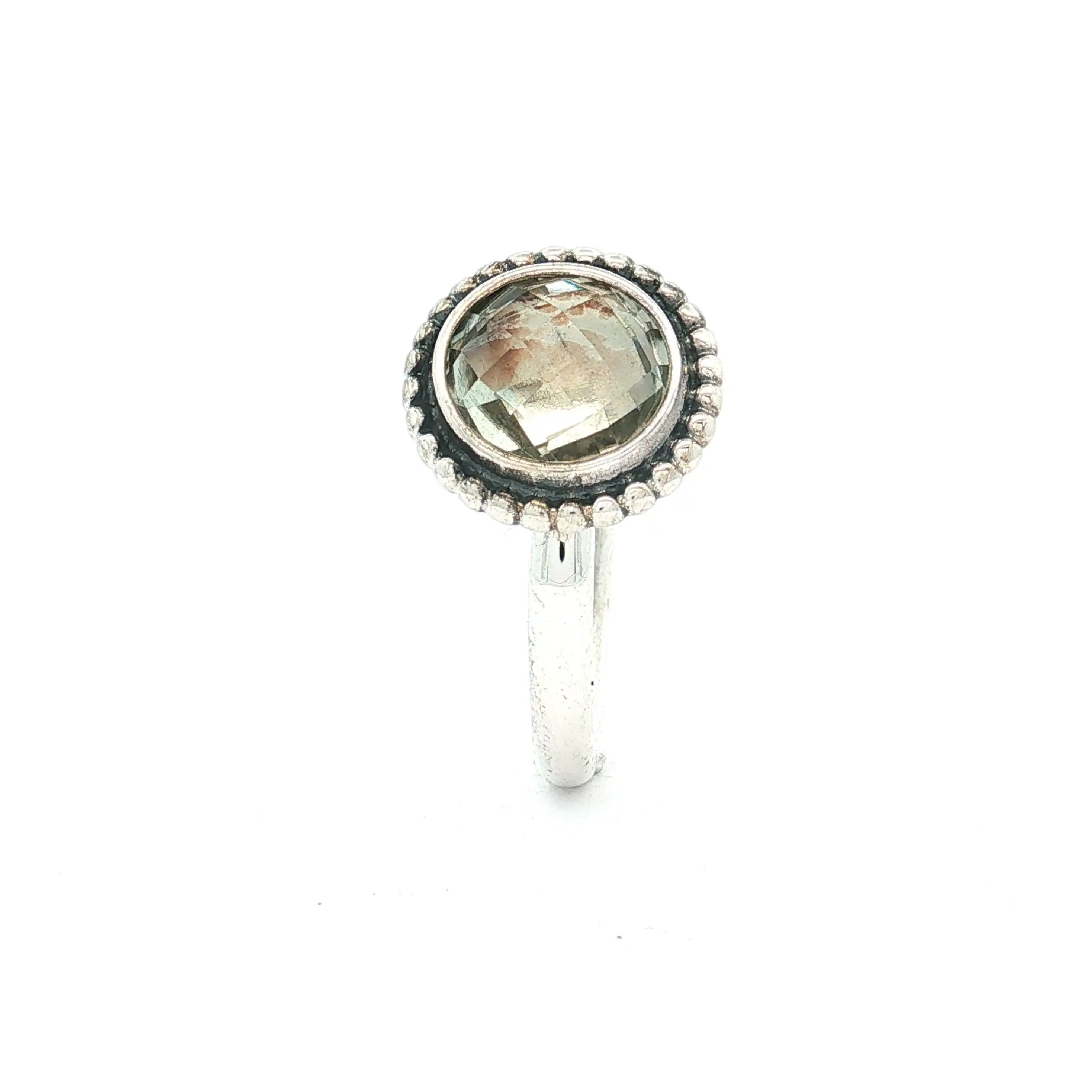 Ring Silber Pandora mit hellgrünen Quarz Ring Silber Pandora mit hellgrünen Quarz