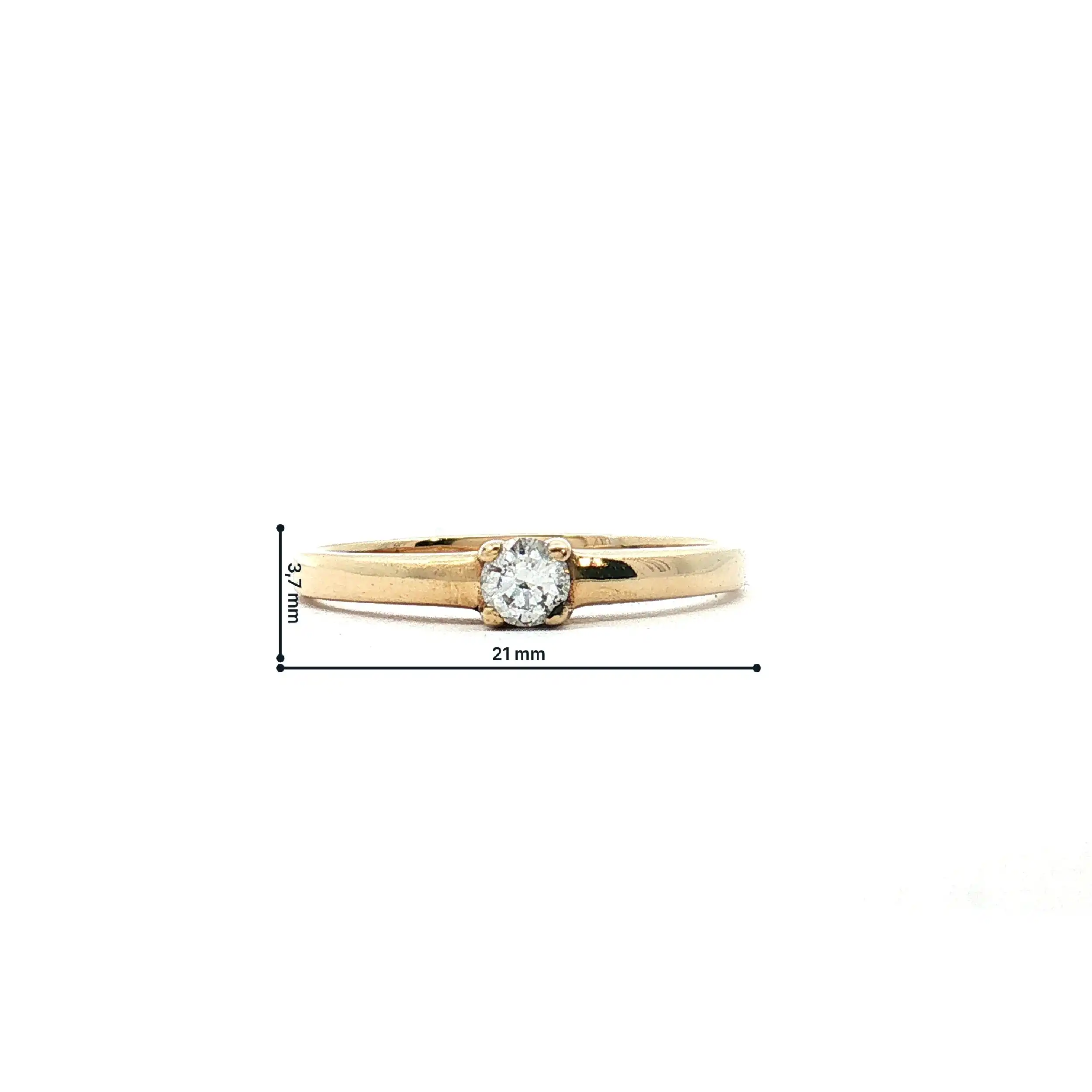 Ring Gelbgold mit Brillant