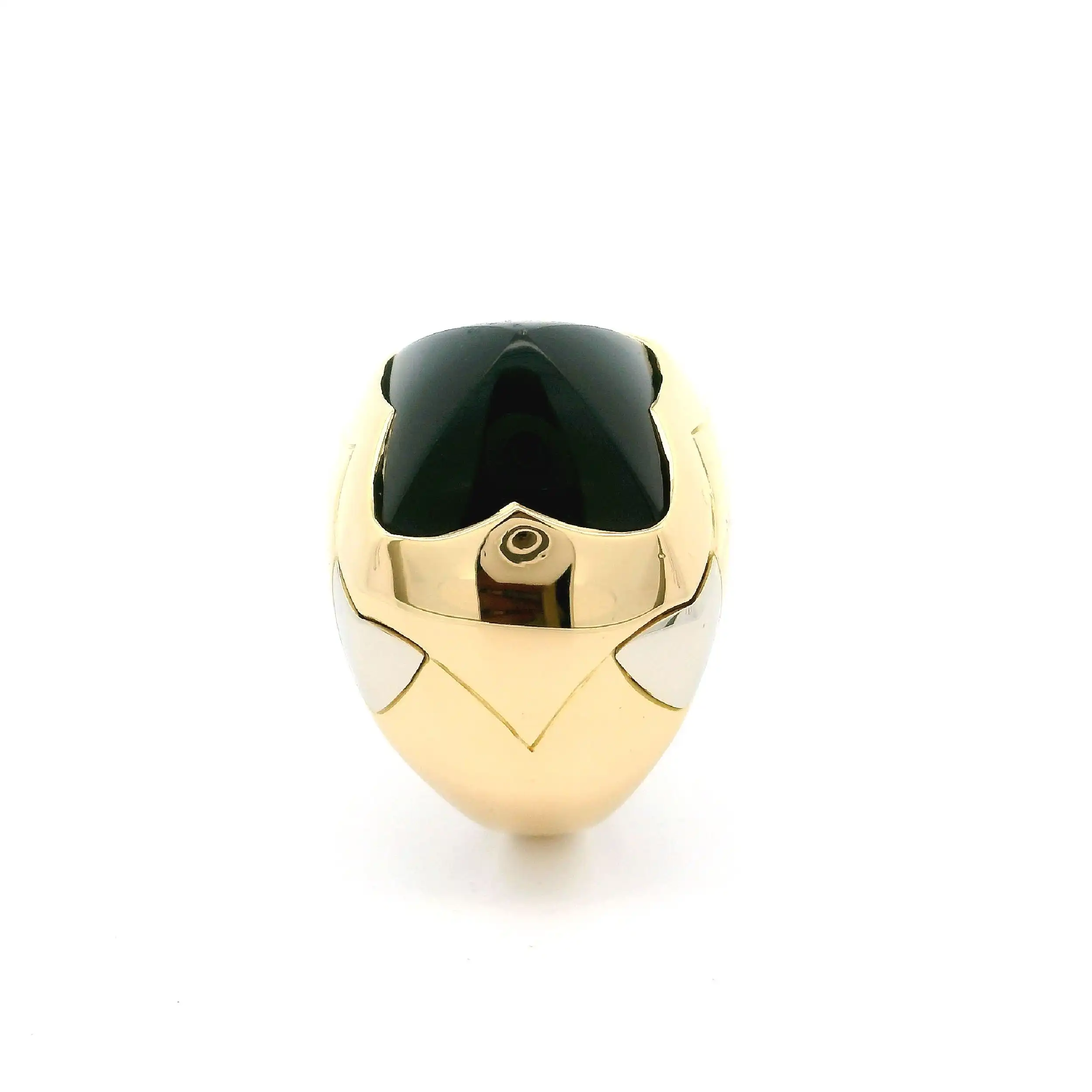 Ring Bicolor mit schwarzem Farbstein Ring Bicolor mit schwarzem Farbstein