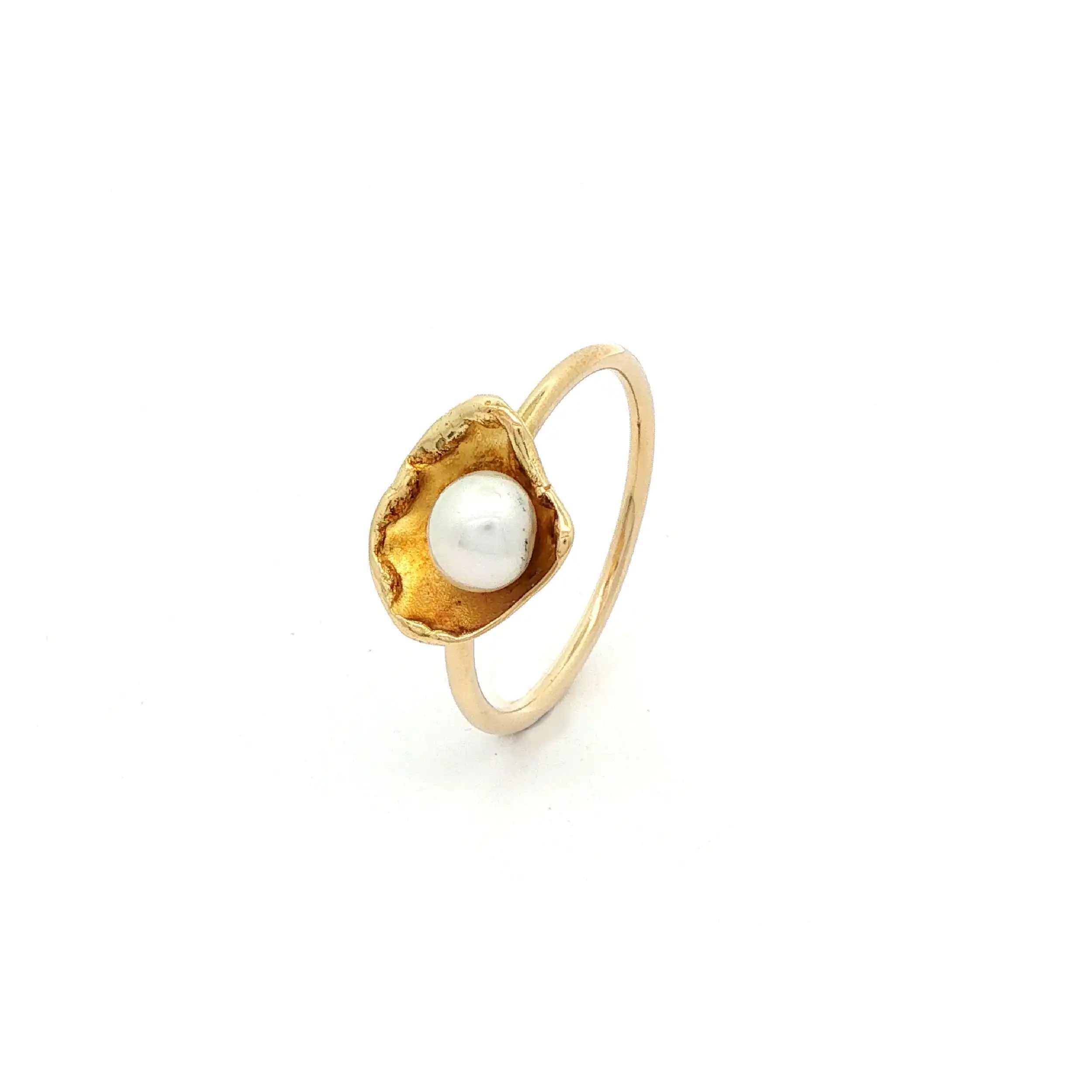 Ring Gelbgold mit Perle