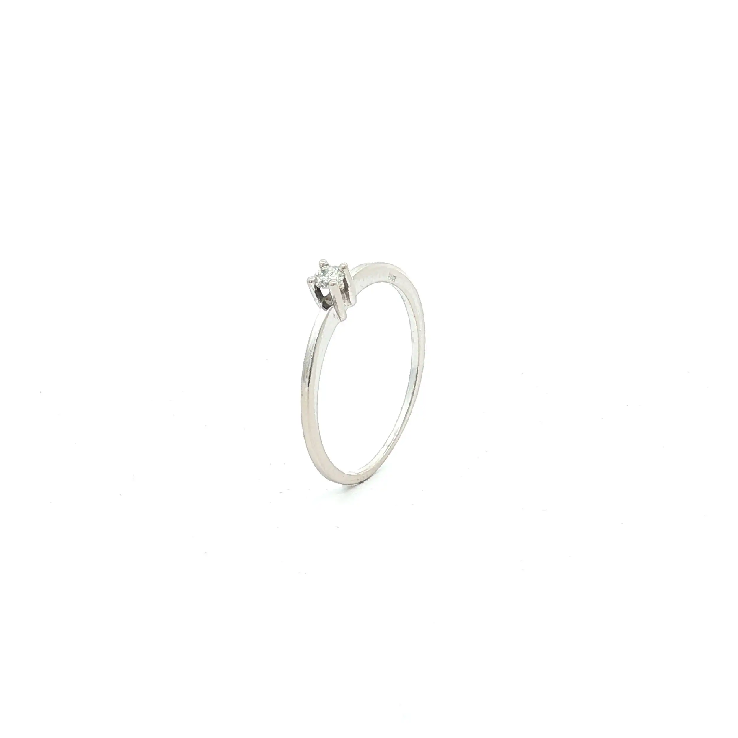 Ring Weißgold mit Brillant Ring Weißgold mit Brillant