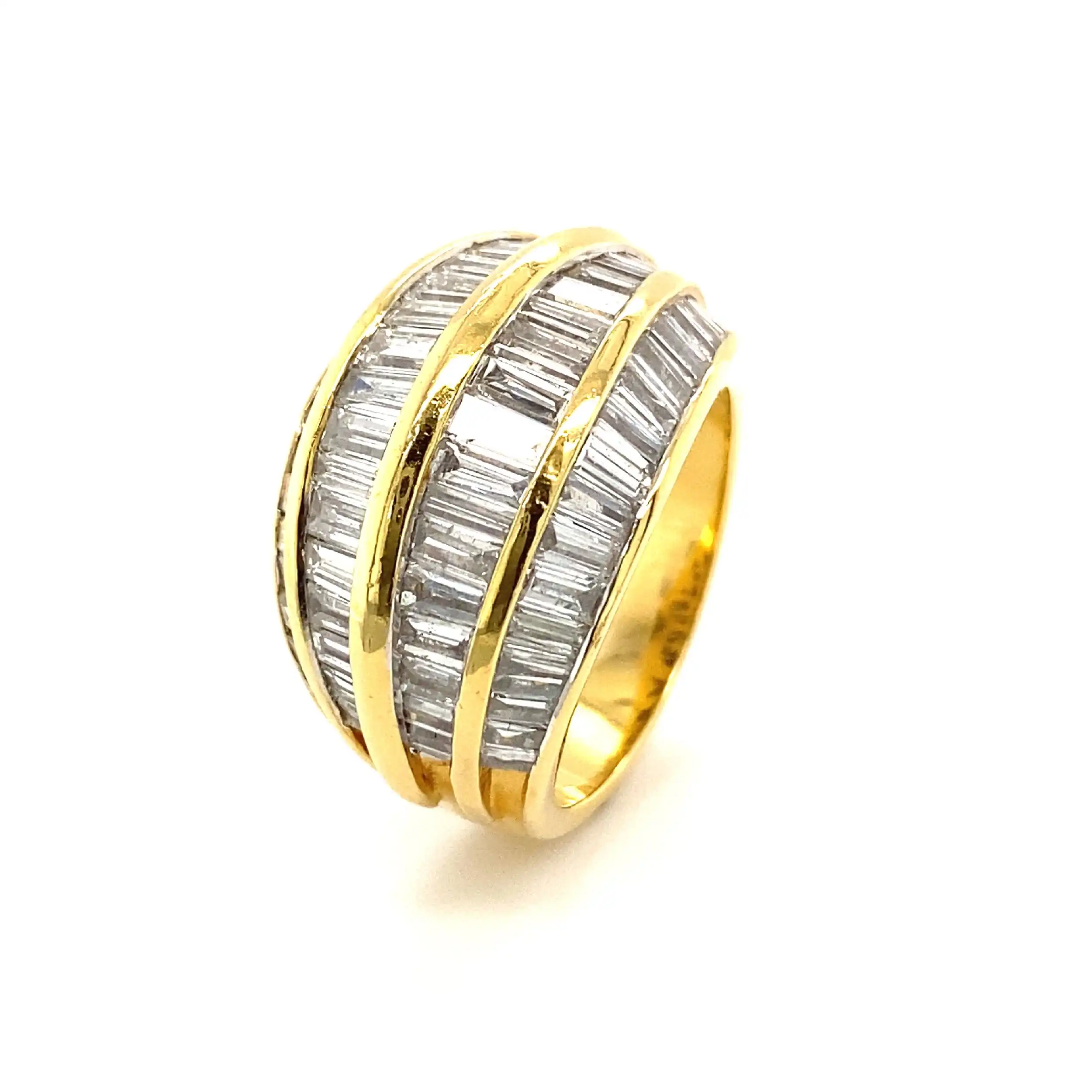 Ring Gelbgold mit Baguette Diamanten
