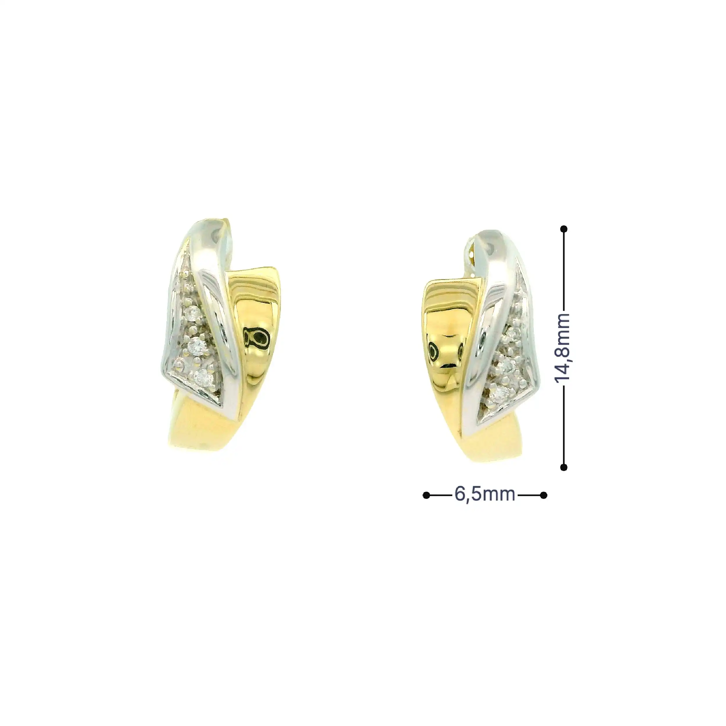 Creolen Gelbgold mit Brillanten