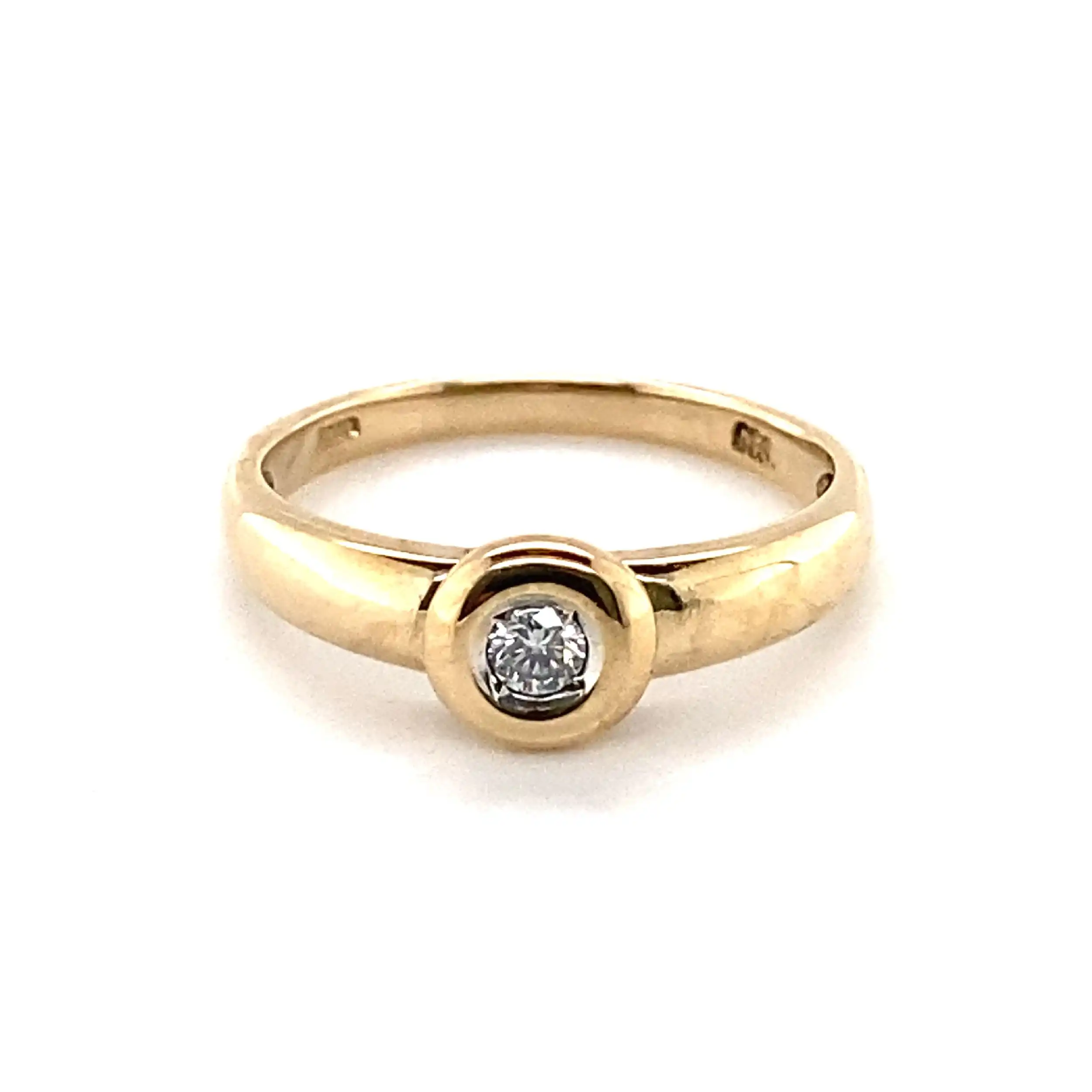 Ring Gelbgold mit Brillant Ring Gelbgold mit Brillant