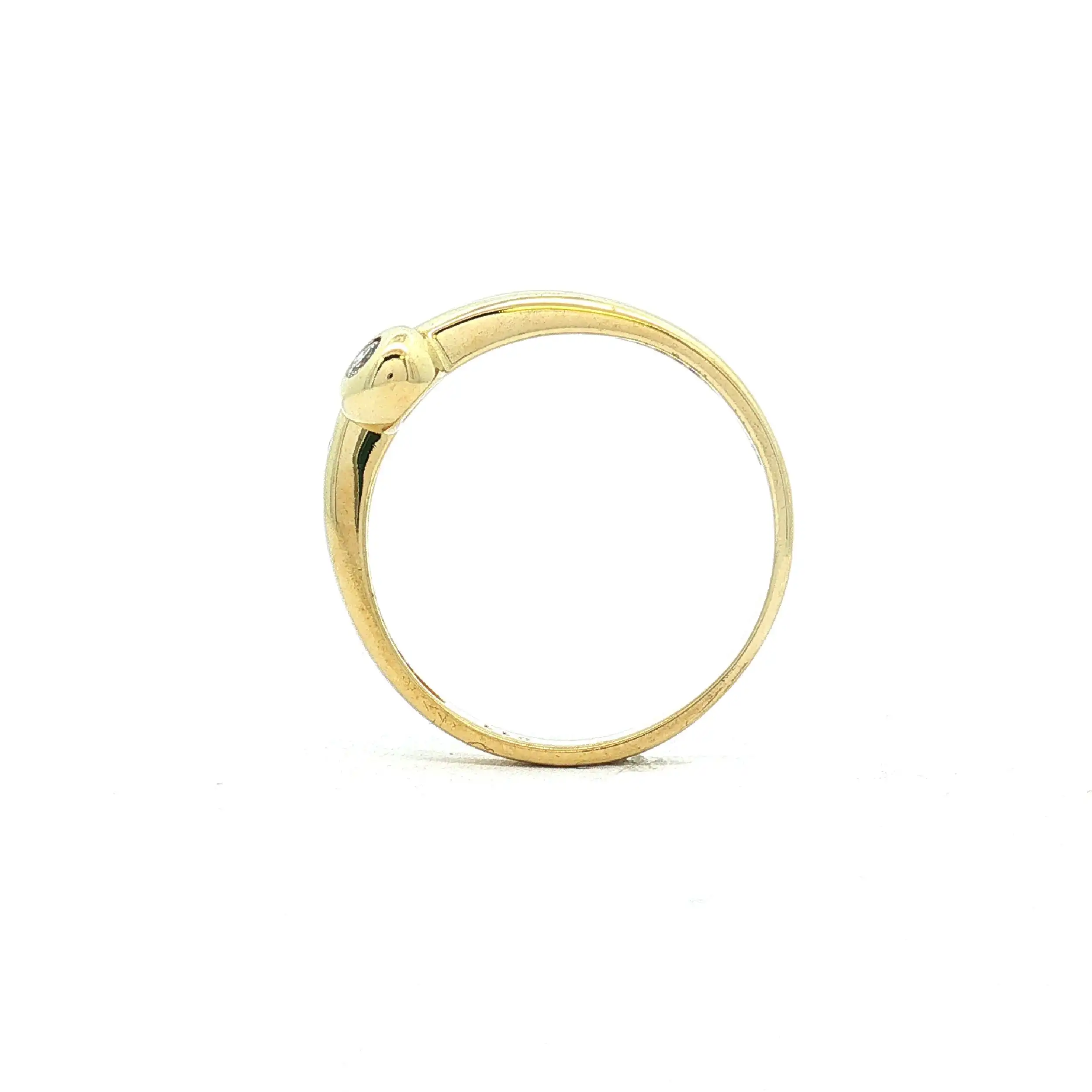 Ring Gelbgold mit Brillanten, graviert mit 0,11ct Ring Gelbgold mit Brillanten, graviert mit 0,11ct